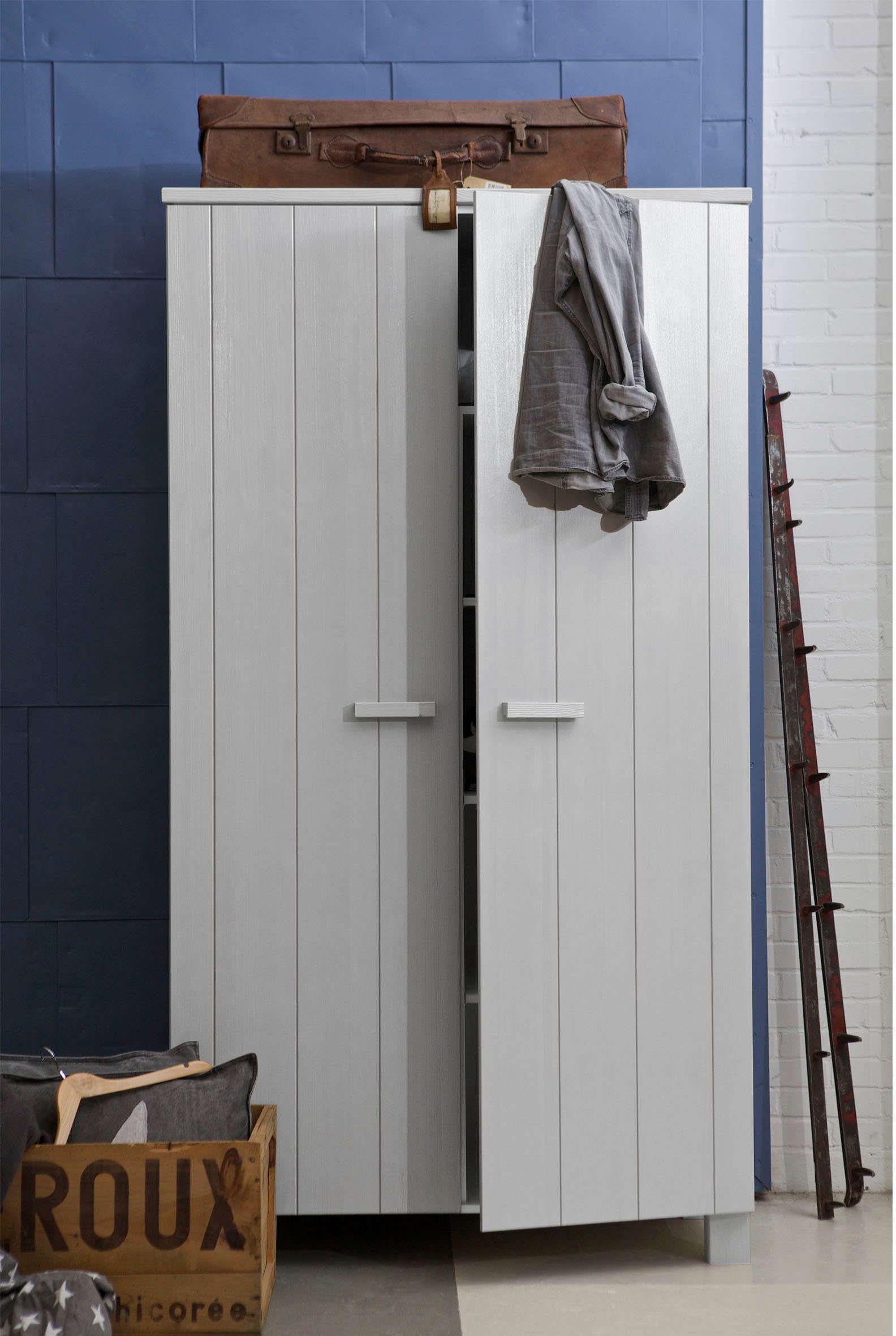 WOOOD Kledingkast Dennis met kledingstang, veel opbergruimte, b 111 cm x h 202 cm