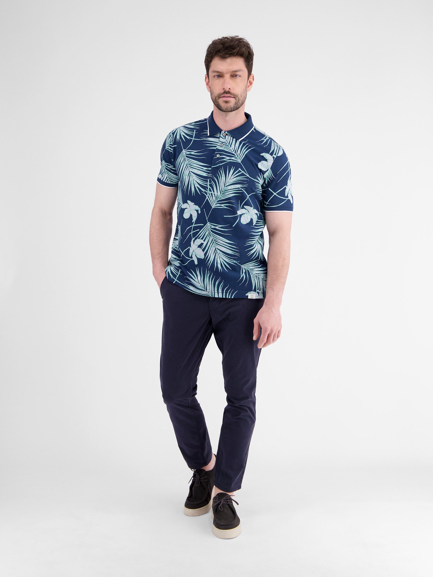 Lerros Poloshirt LERROS modieus poloshirt, zomers gedessineerd