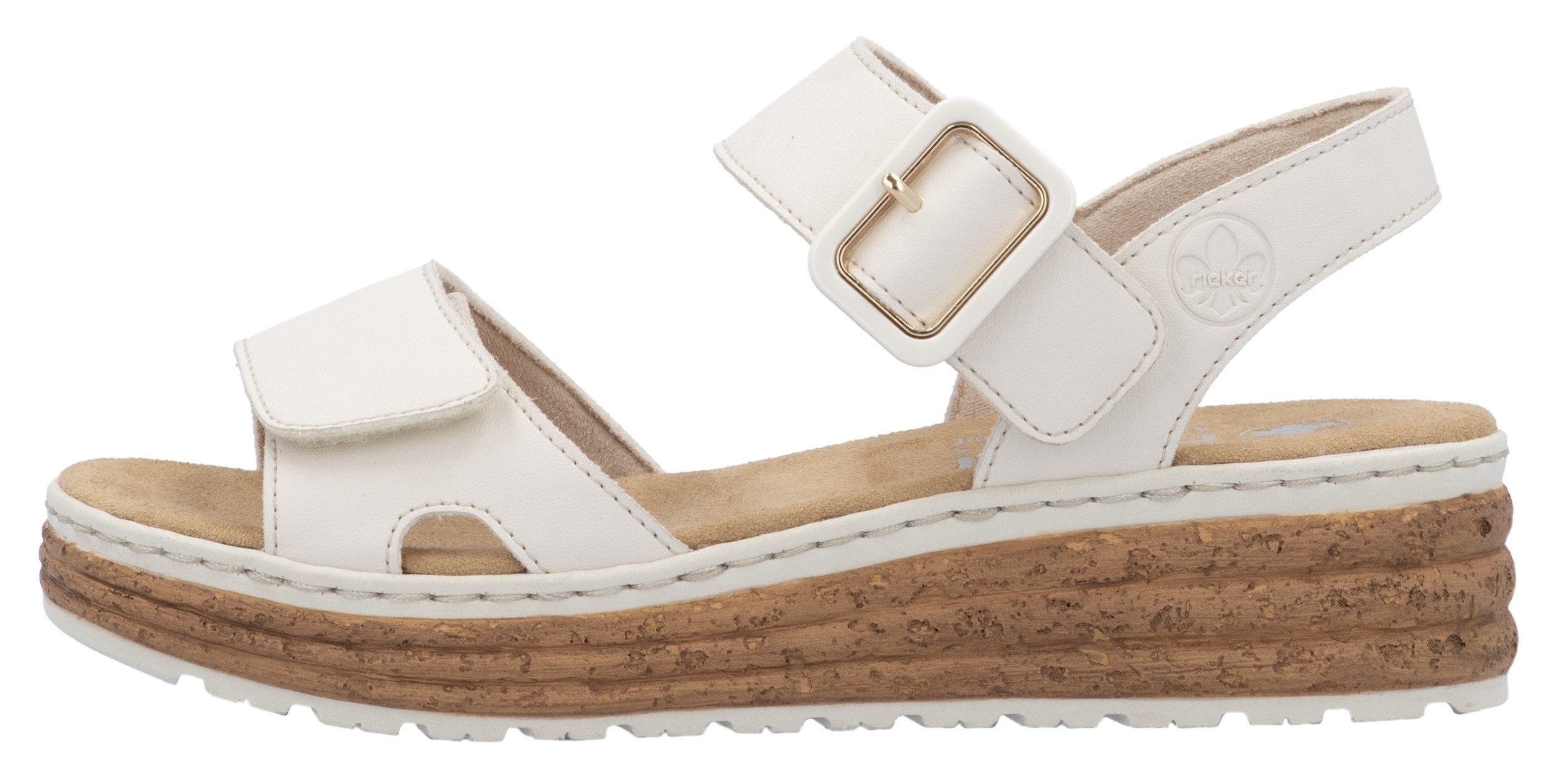 Rieker Plateausandalen Sandalette, zomerschoen, sleehaksandaal met praktische klittenbandsluitingen