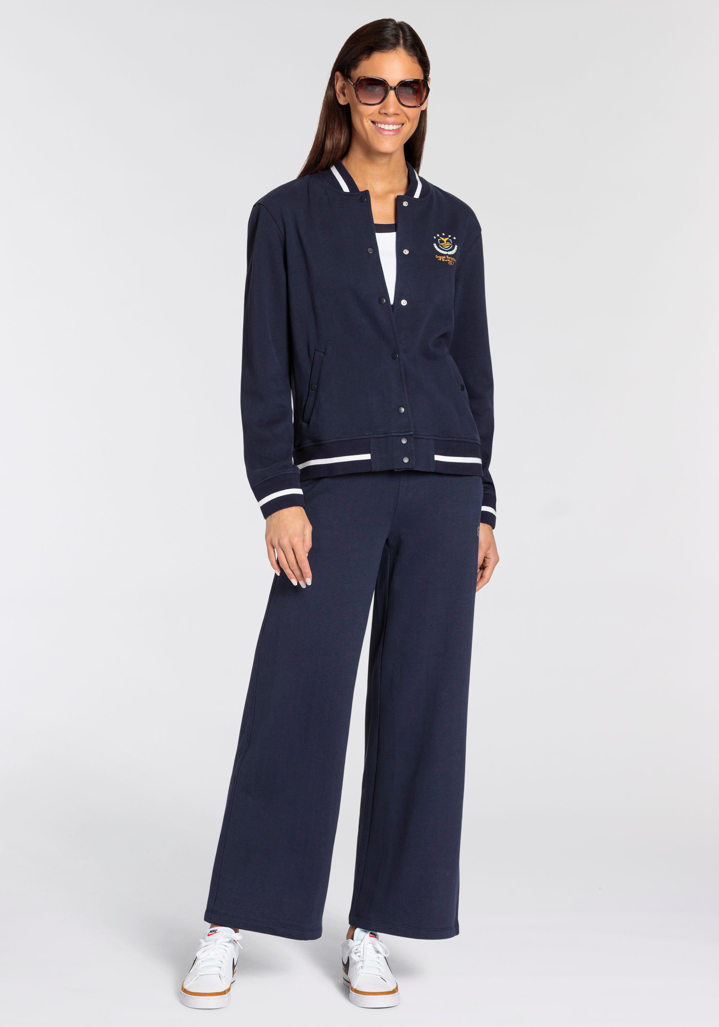 DELMAO Sweatshirt - jas met drukknopen in een sportieve stijl