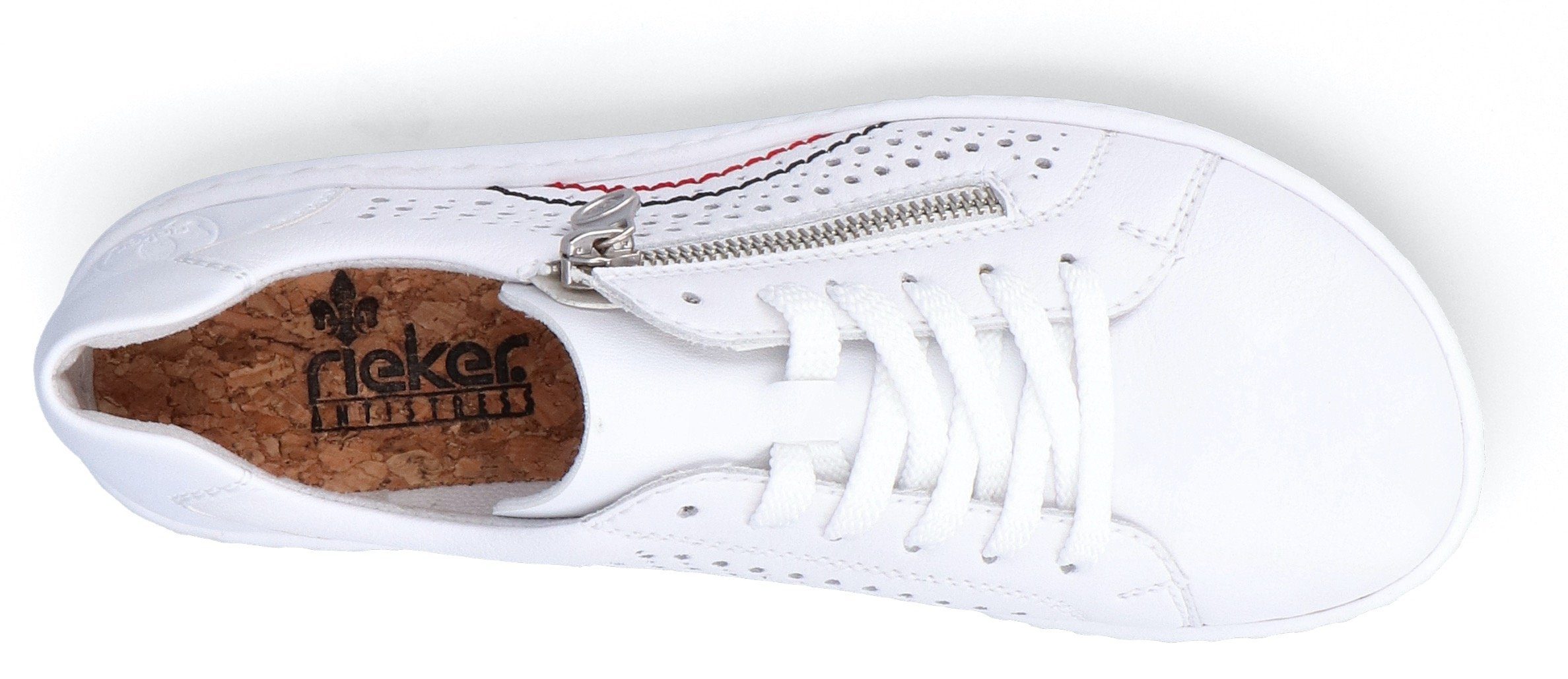 Rieker Sneakers met perforatie opzij