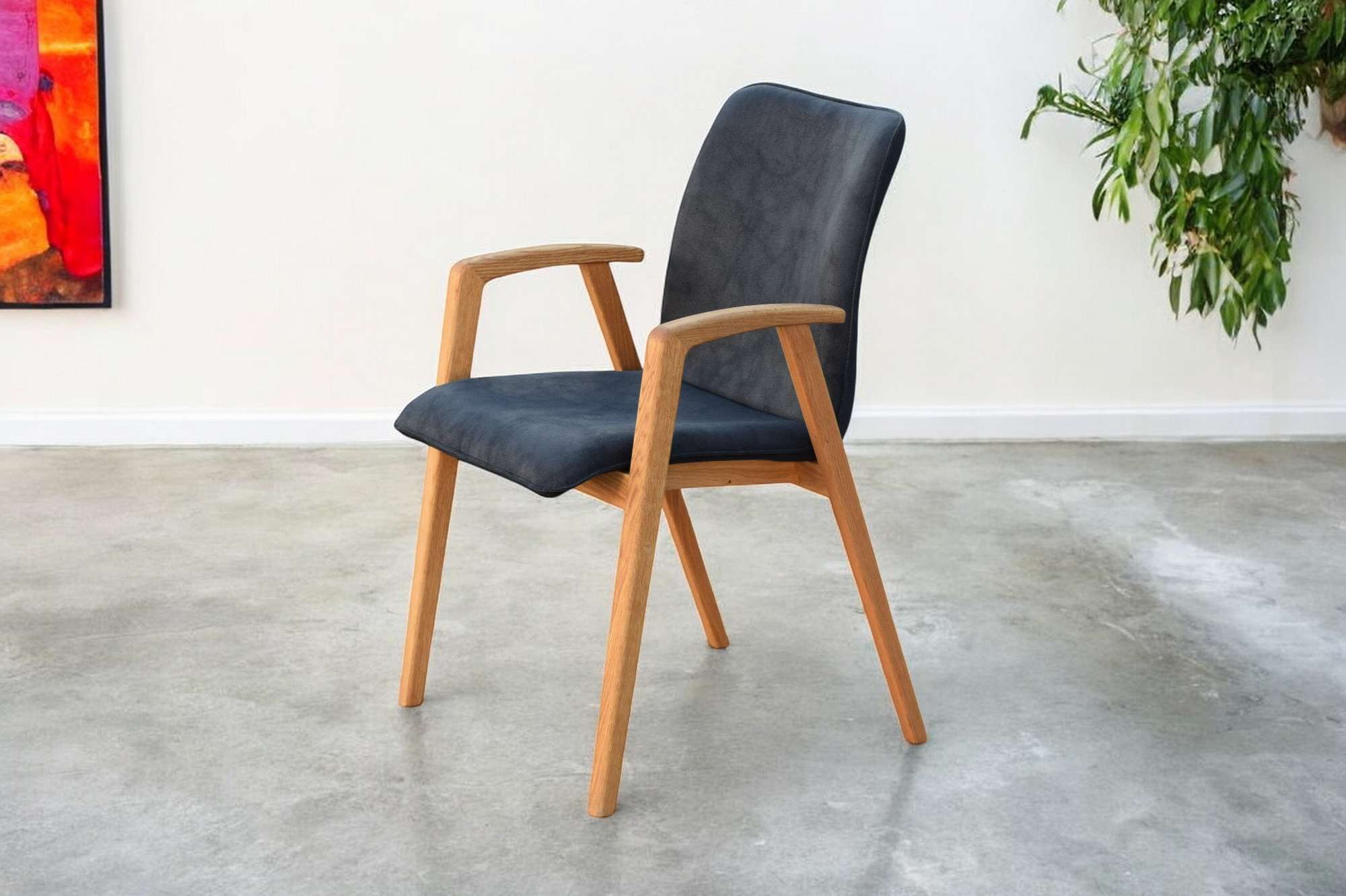 Home affaire Stoel met armleuningen Loreen eetkamerstoel, beklede stoel, designstoel met massief frame, hoogwaardig afgewerkt, armleuningen, stijlvol, comfortabel (set, 2 stuks)