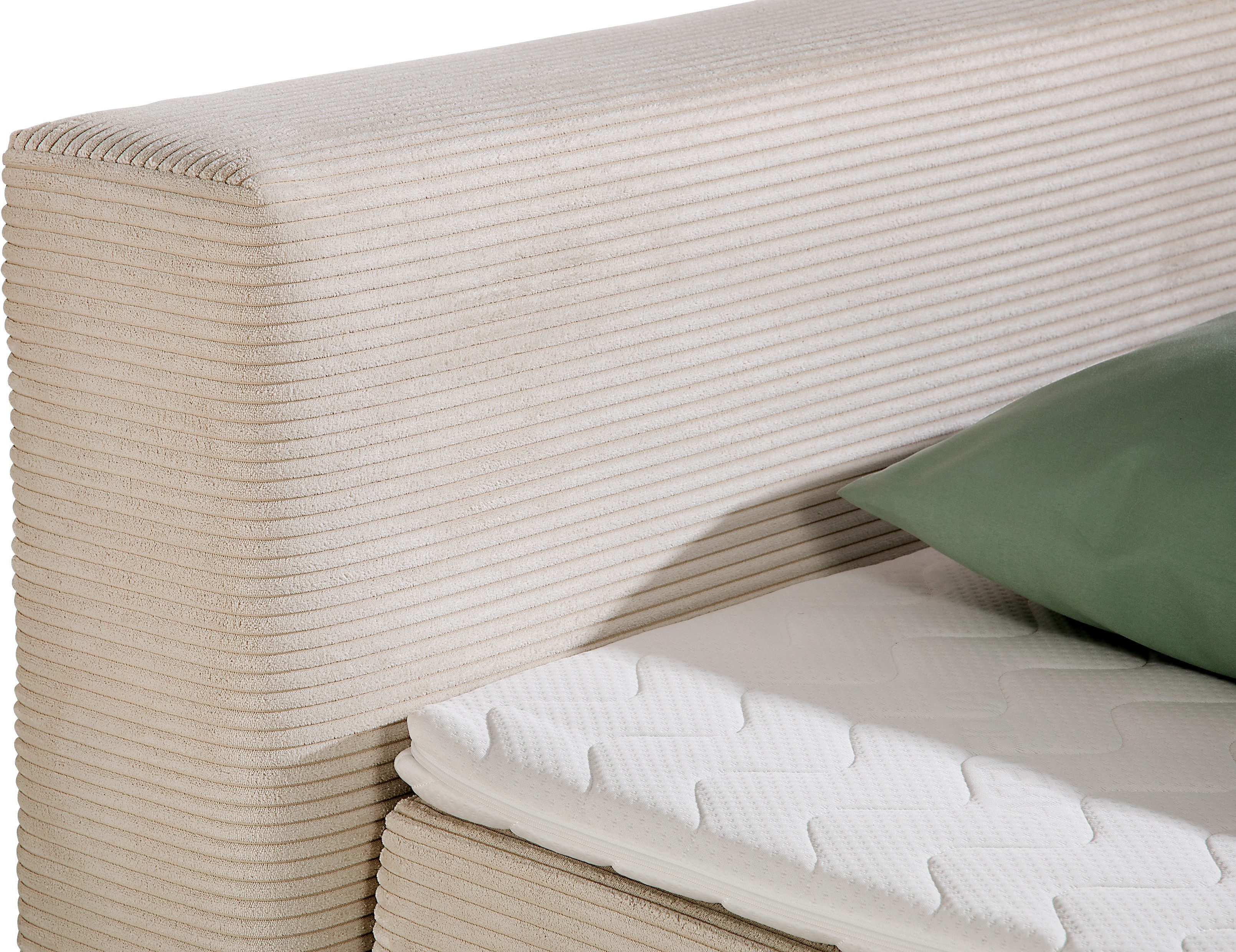 andas Boxspring Åby In cord bekleding, optioneel met en zonder matras verkrijgbaar
