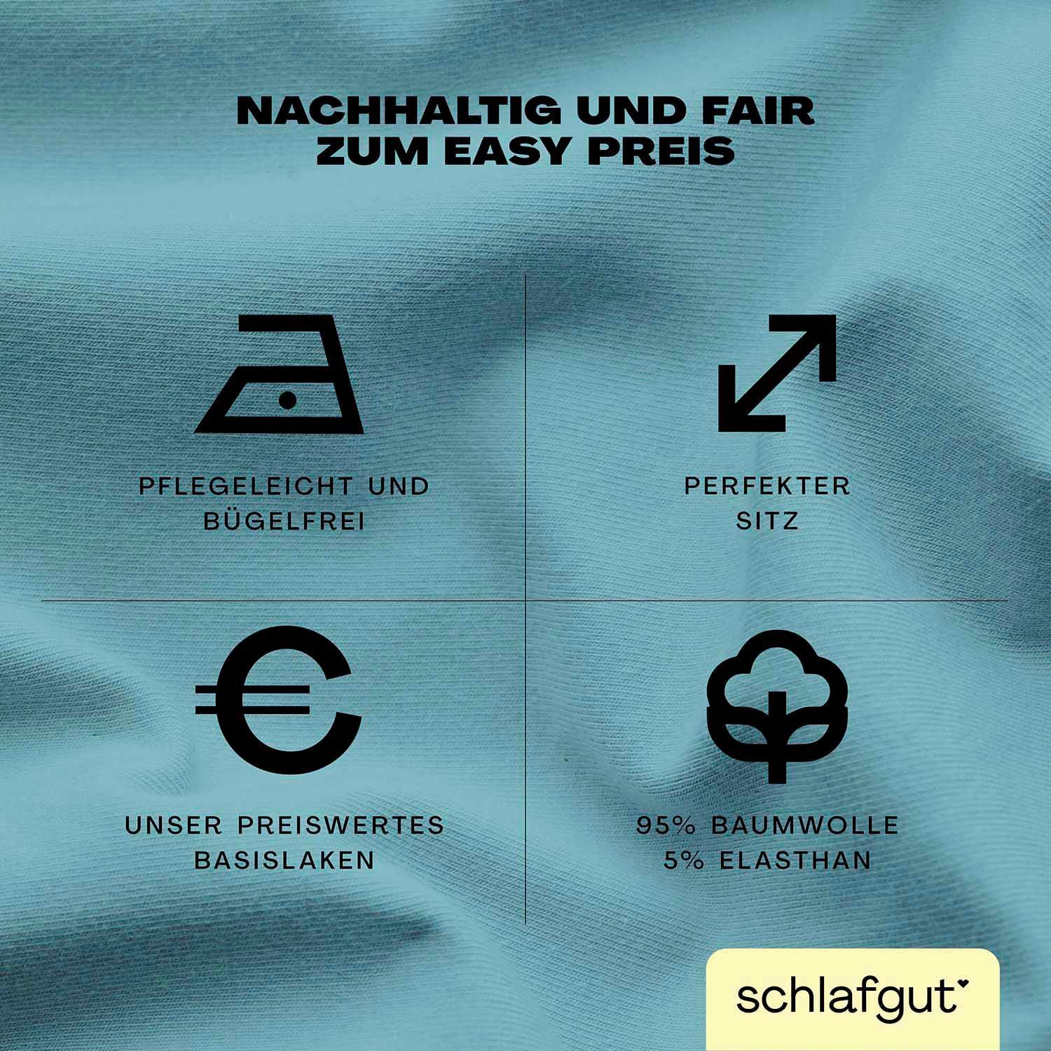 Schlafgut Hoeslaken EASY jersey elastaan boxspring (1 stuk)