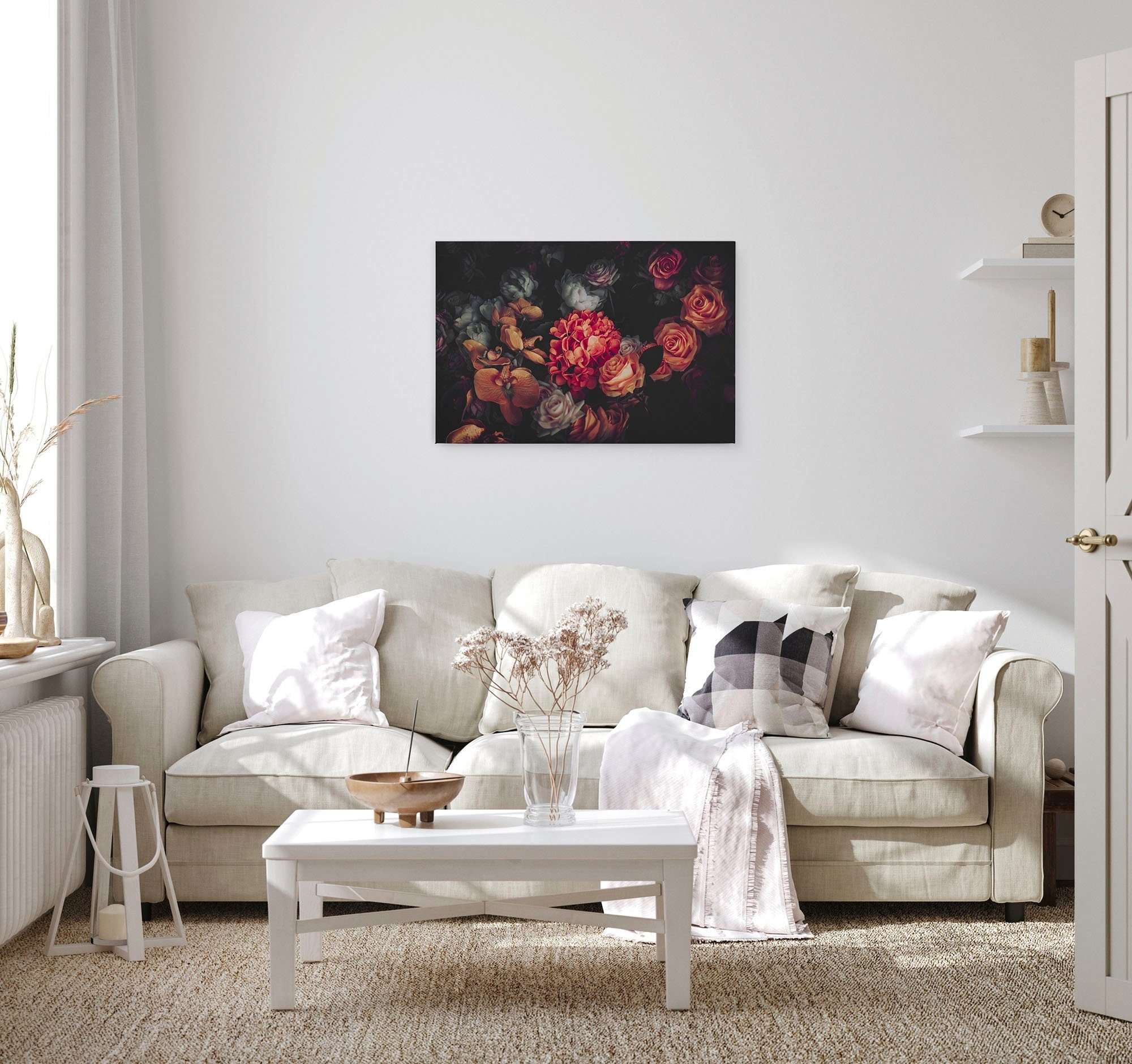 A.S. Création Artprint op linnen Romantic Flower