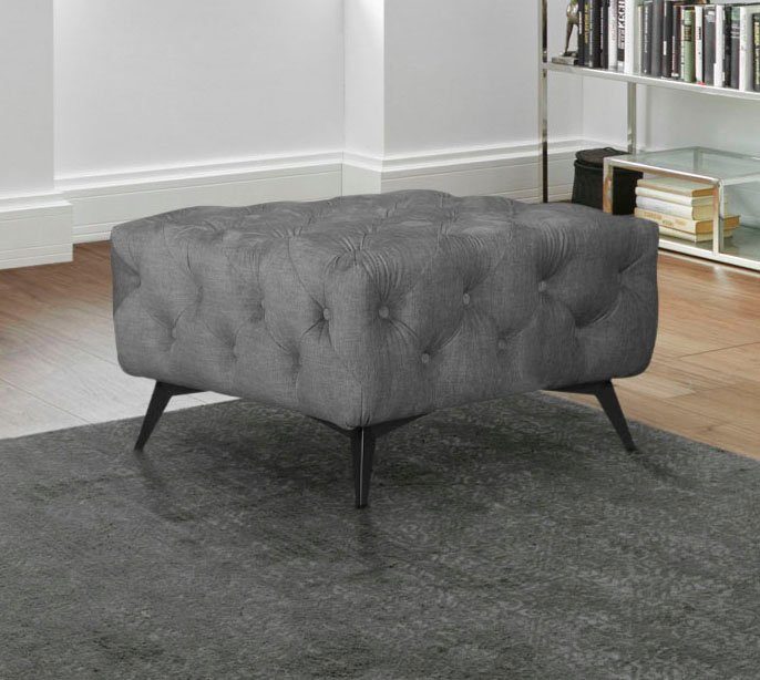 Leonique Hocker Glynis luxueuze capitonnage, moderne chesterfield look, kleur van de poten ter keuze