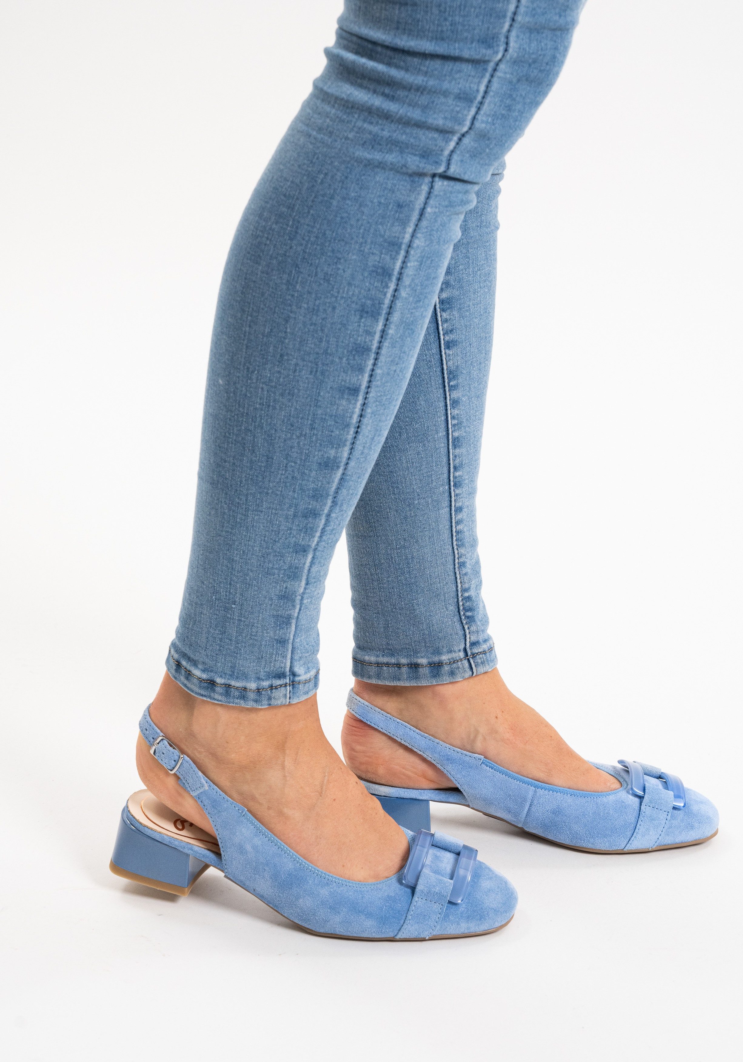Ara Slingback pumps Graz , sling pumps, feestdag schoen met blokhak, h-breedte