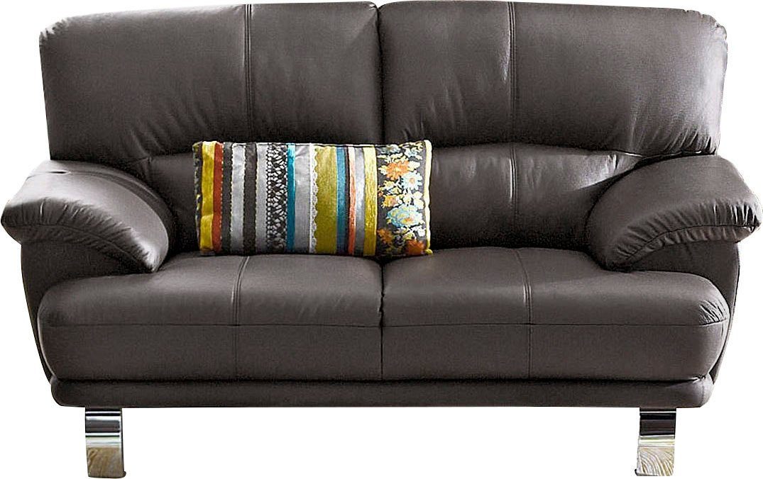 TRENDMANUFAKTUR 2-zitsbank Cecillia, in Italiaans design, comfortabel bruin, 2-zitsbanken