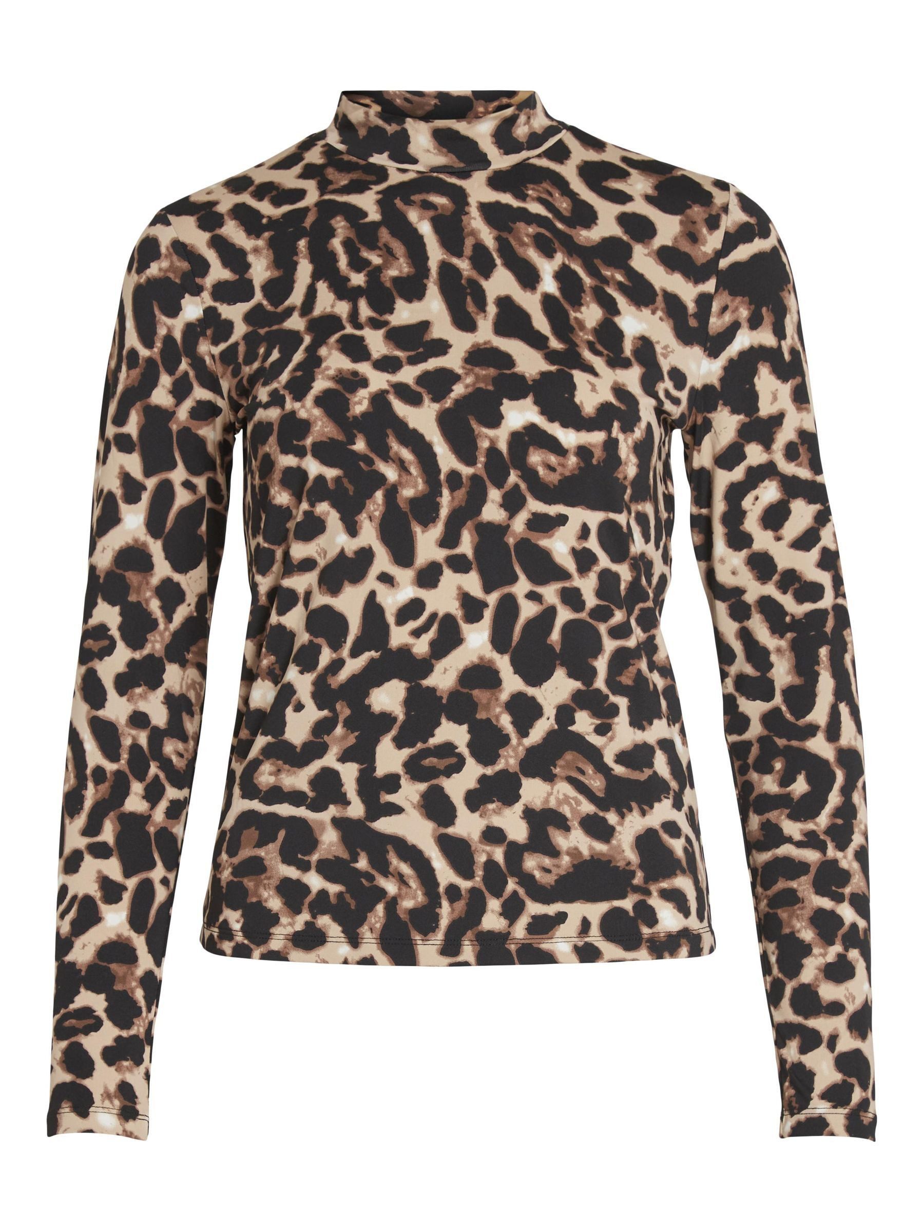 Vila Shirt met staande kraag VILEOA L/S ROLLNECK TOP - NOOS
