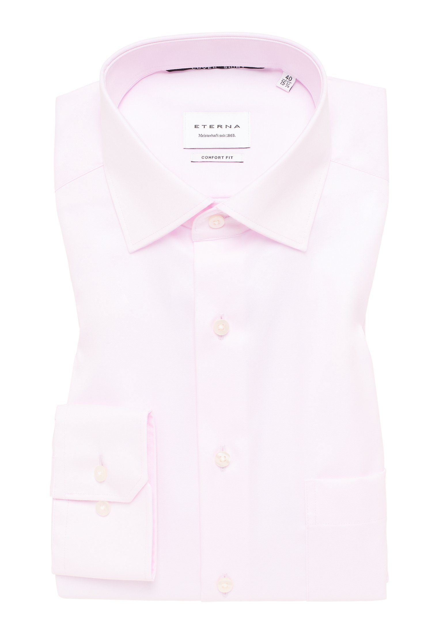 Eterna Overhemd met lange mouwen Comfort fit NON IRON (strijkvrij)