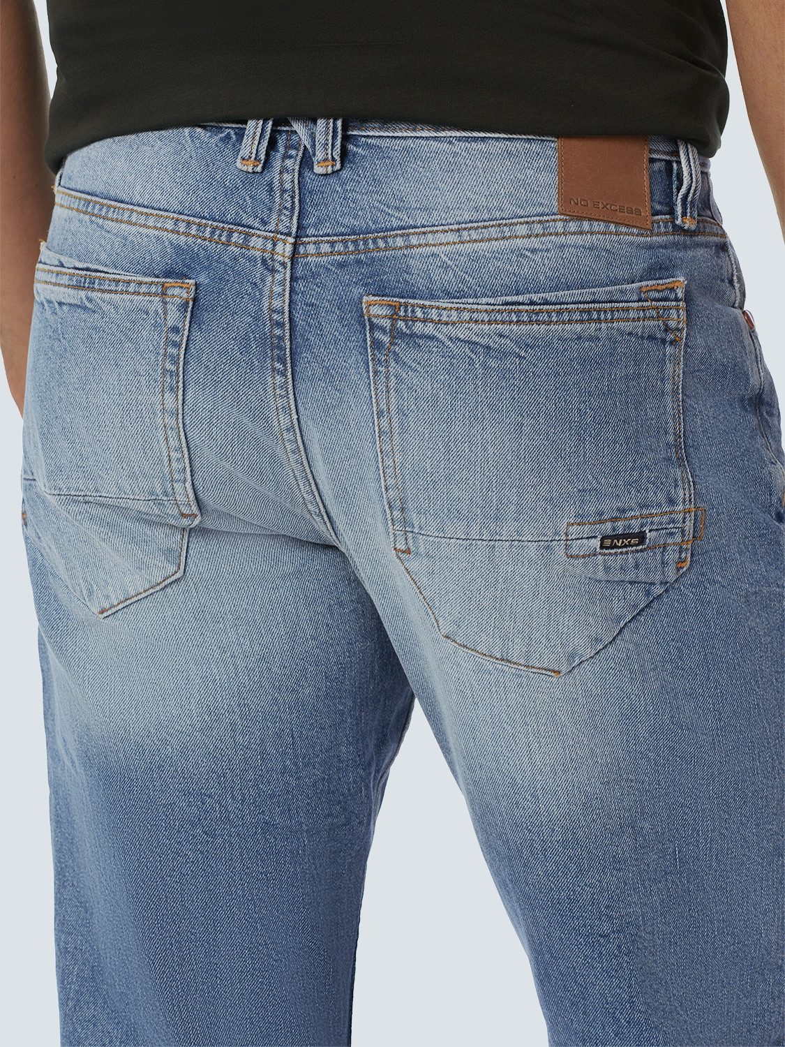 NO EXCESS Relax fit jeans 715 met merklabel