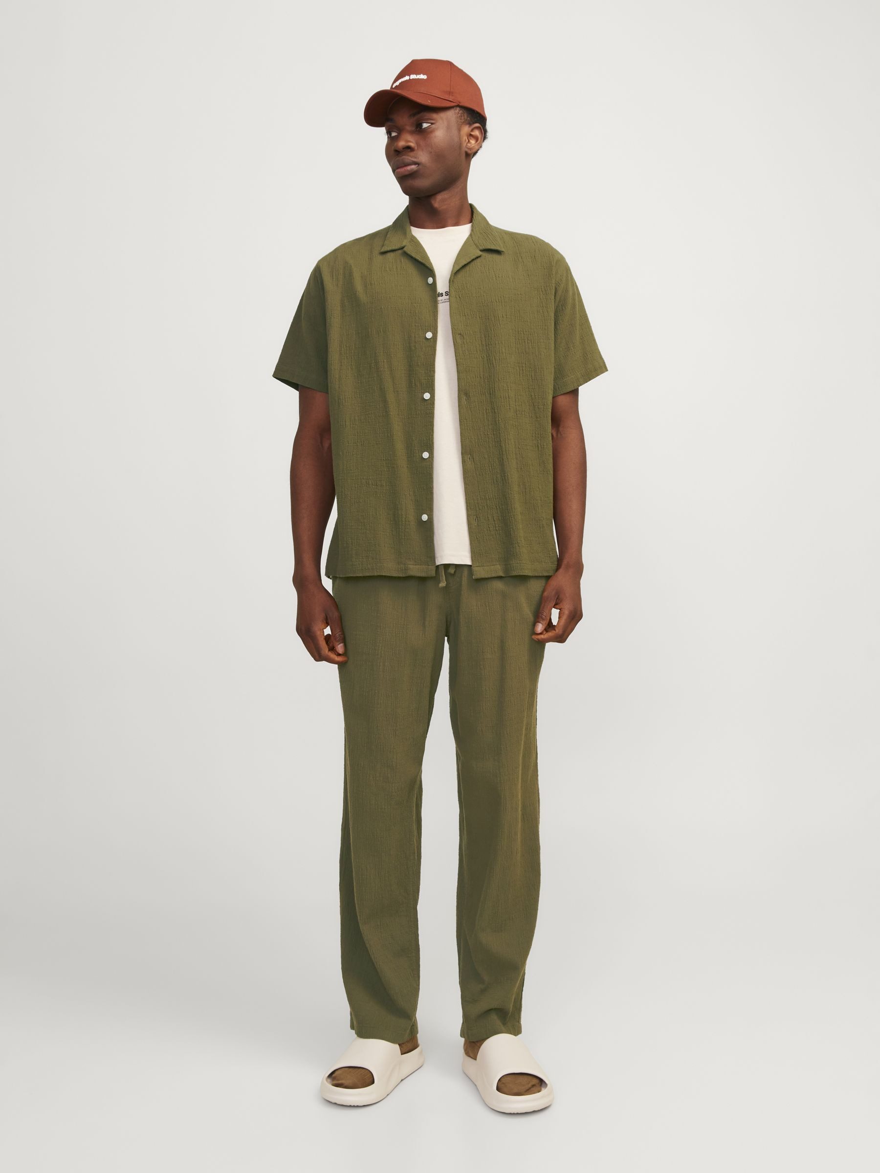 Jack & Jones Overhemd met korte mouwen JORLUKE CRINKLE RESORT SHIRT SS SN