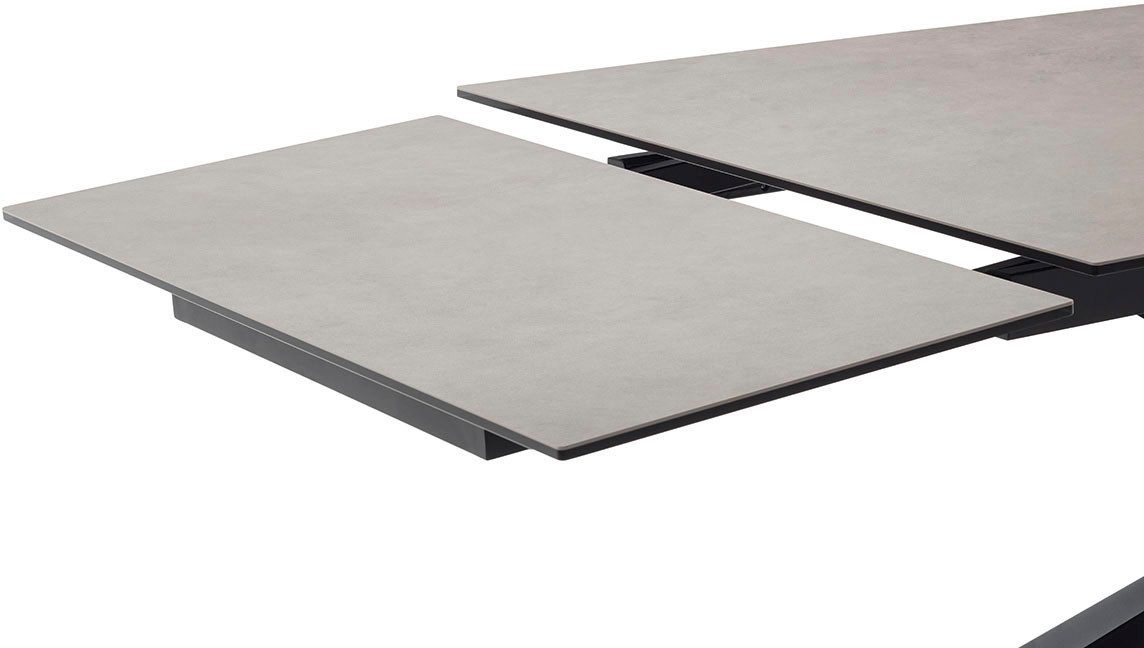 MCA furniture Eettafel TESERO uitschuifbare tafel 200-300 cm Keramiek, metaal, marmer-look, uittrekbaar, belastbaar tot 100 kg, 10-12 personen