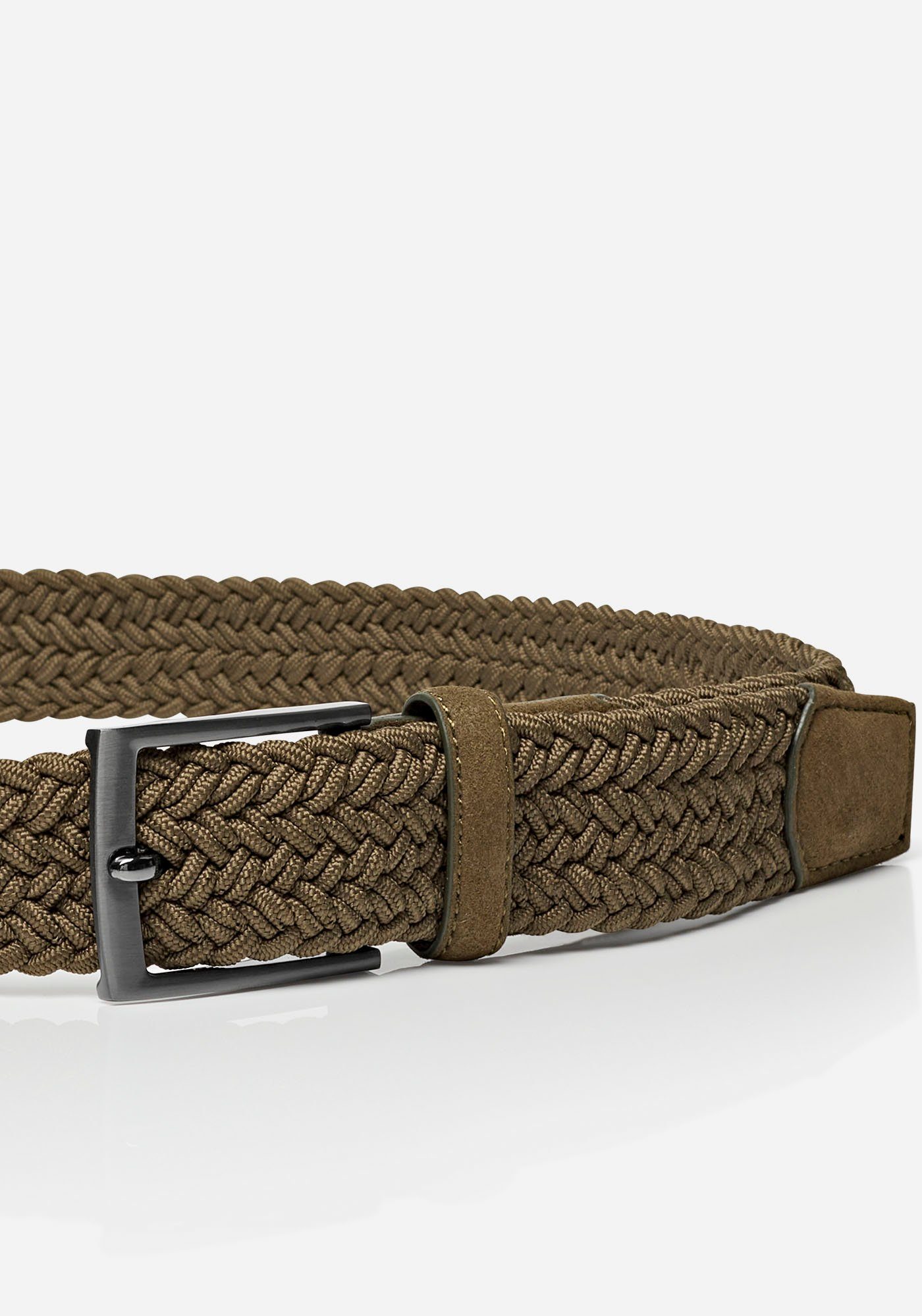 MONTI Leren riem Havanna Gevlochten riem