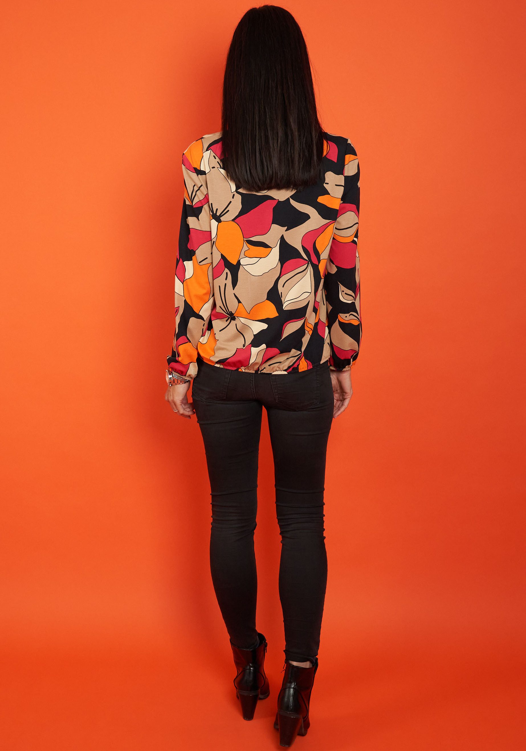 Seidel Moden Shirt met lange mouwen met all-over print, made in germany