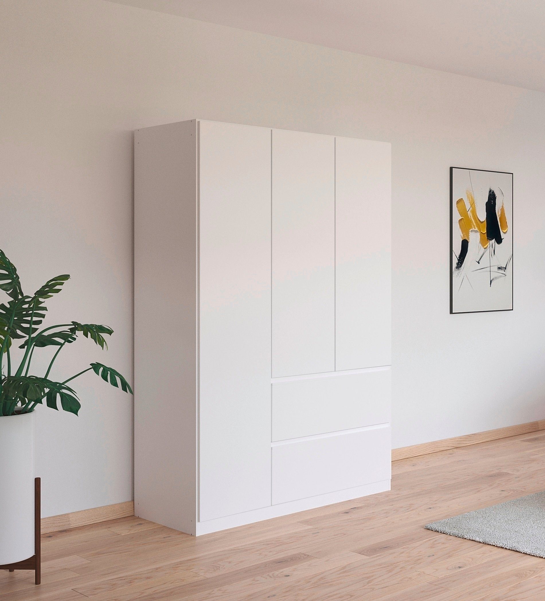 rauch Draaideurkast Kledingkast Kast Garderobe Wasmand COSTA in 3 Breedtes veel ruimte, greeploze front en push-to-open functie made in germany