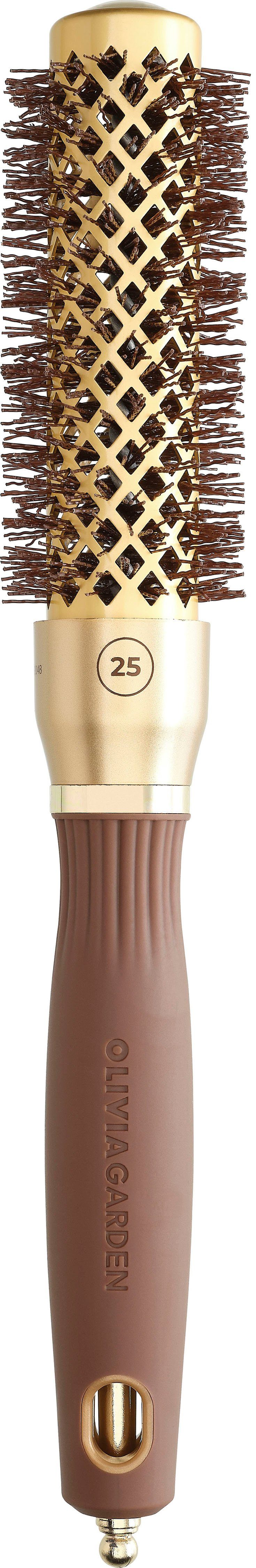 OLIVIA GARDEN Ronde borstel EXPERT BLOWOUT SHINE Wavy Bristles Gold&Brown