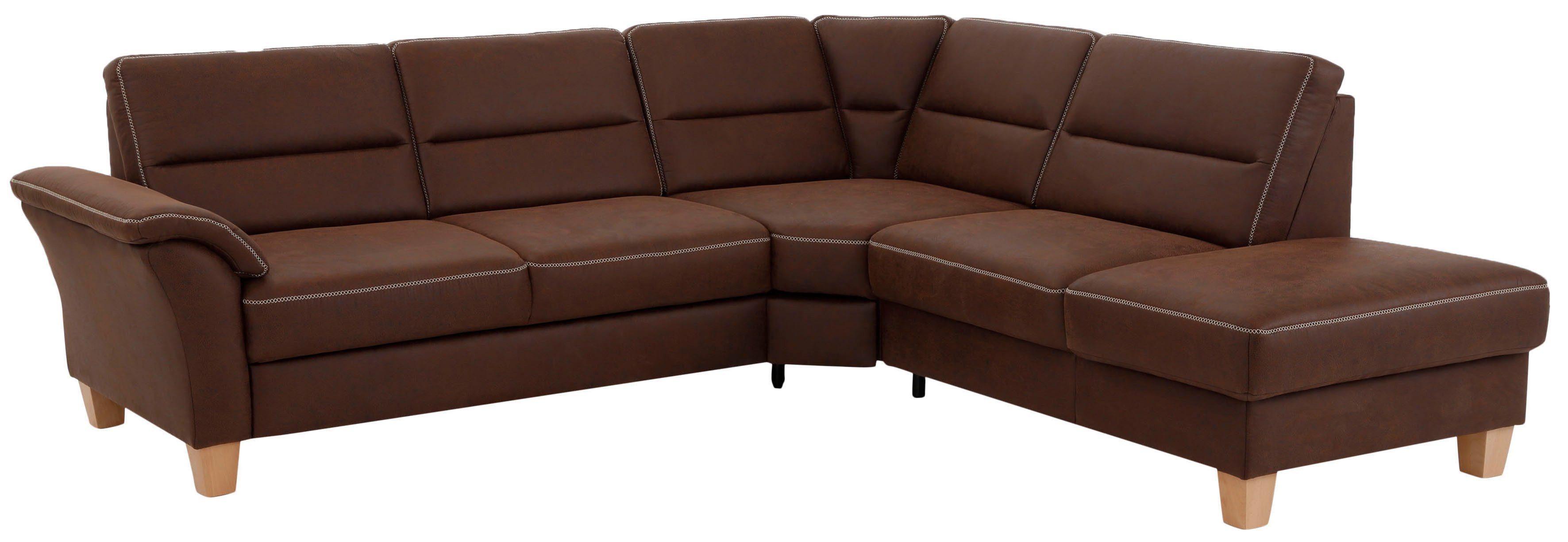 Home affaire Hoekbank Soleo L-model comfortabel door trapezehoek met relaxfunctie, ook met slaapfunctie