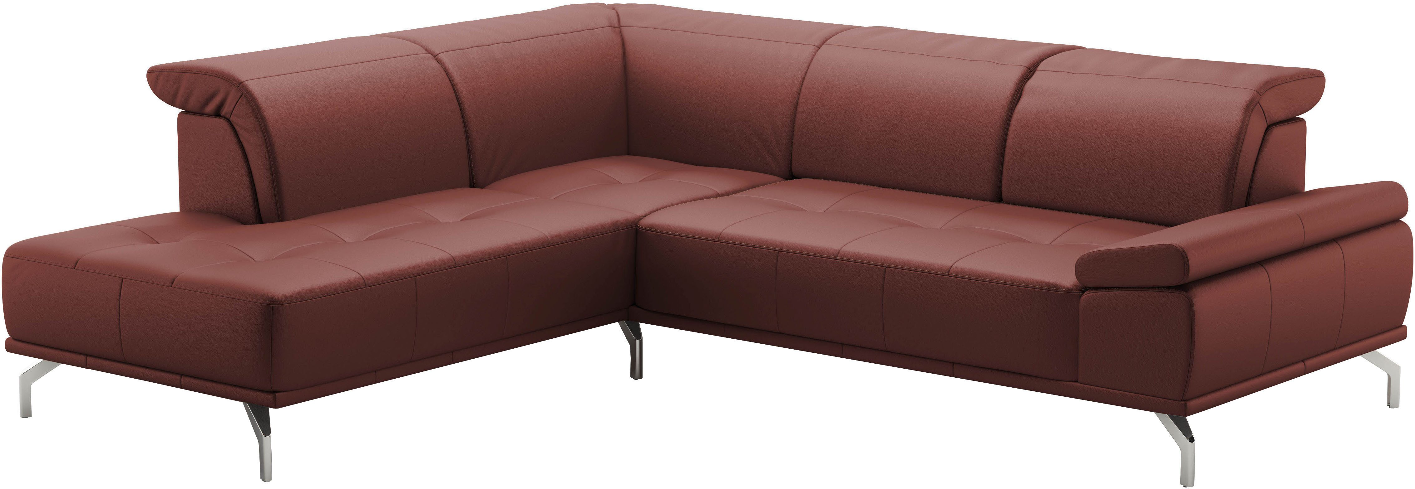 Places of Style Hoekbank Caluna Incl. zitdiepteverstelling, optioneel met hoofd- en armleuningverstelling