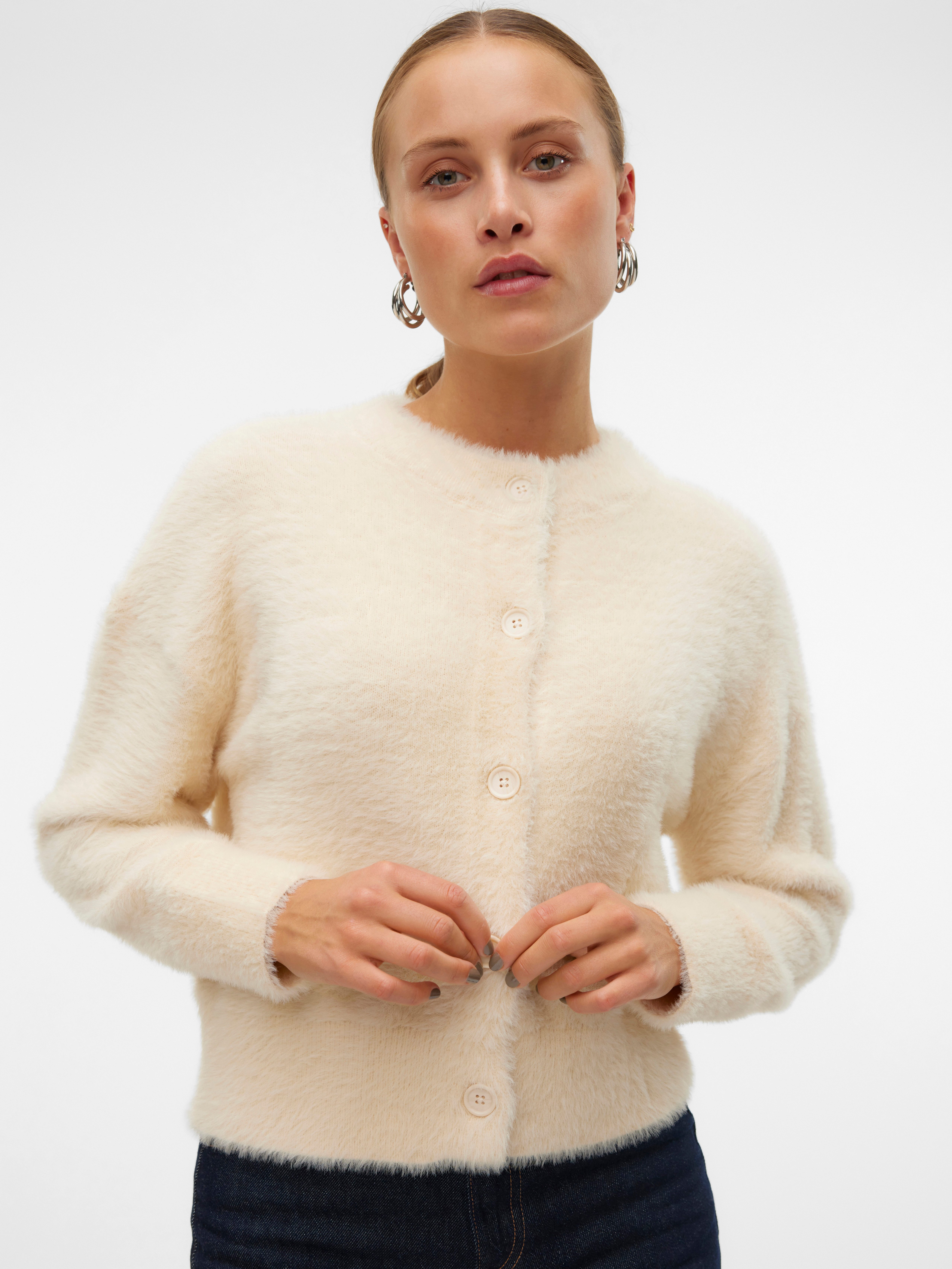 Vero Moda Vest VMALINA LS O-NECK CARDIGAN BOO