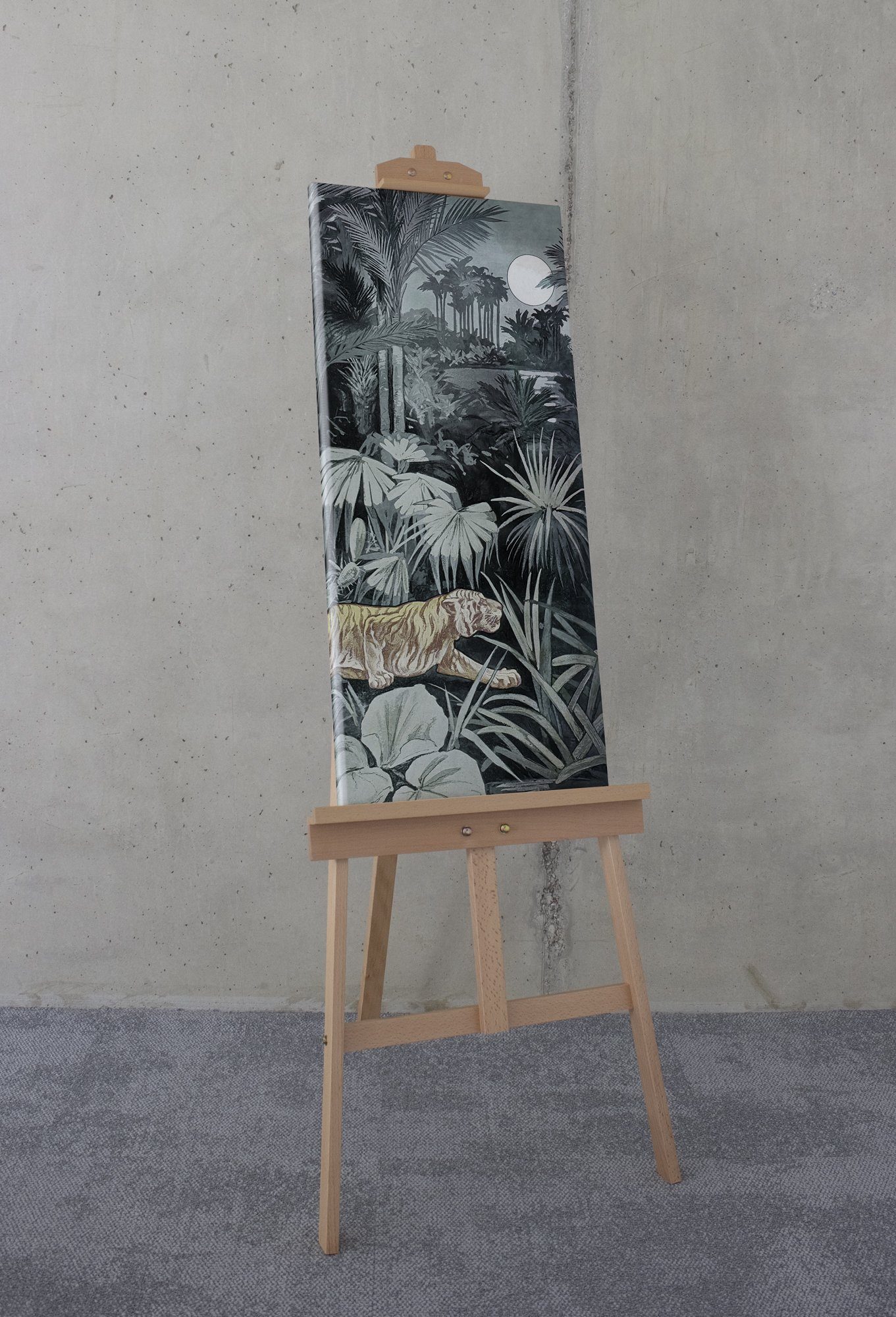 Komar Artprint op linnen Kruipende Tijger - Afmeting 40 x 90 cm (1 stuk)