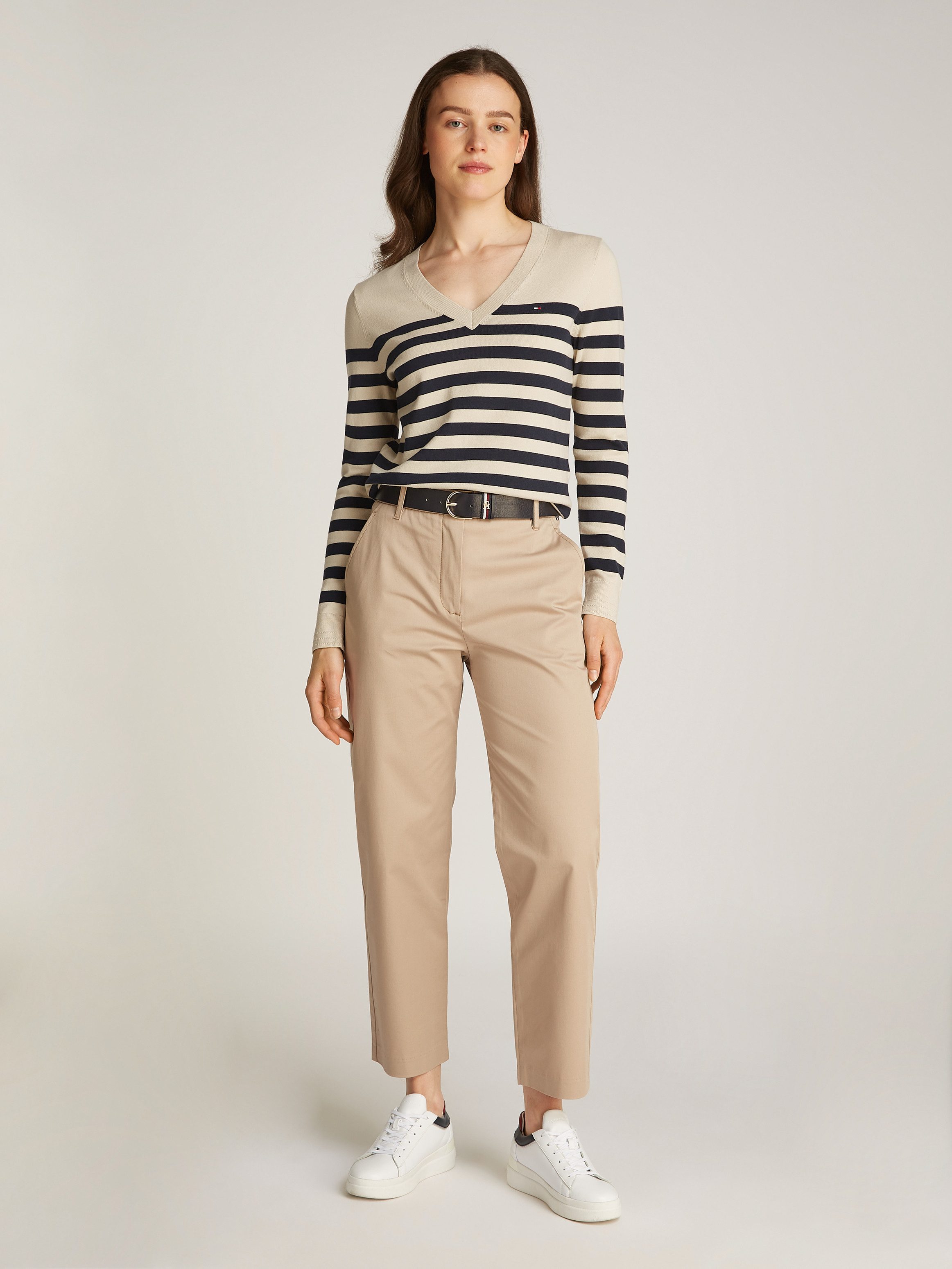 Tommy Hilfiger Trui met V-hals met logoborduursel