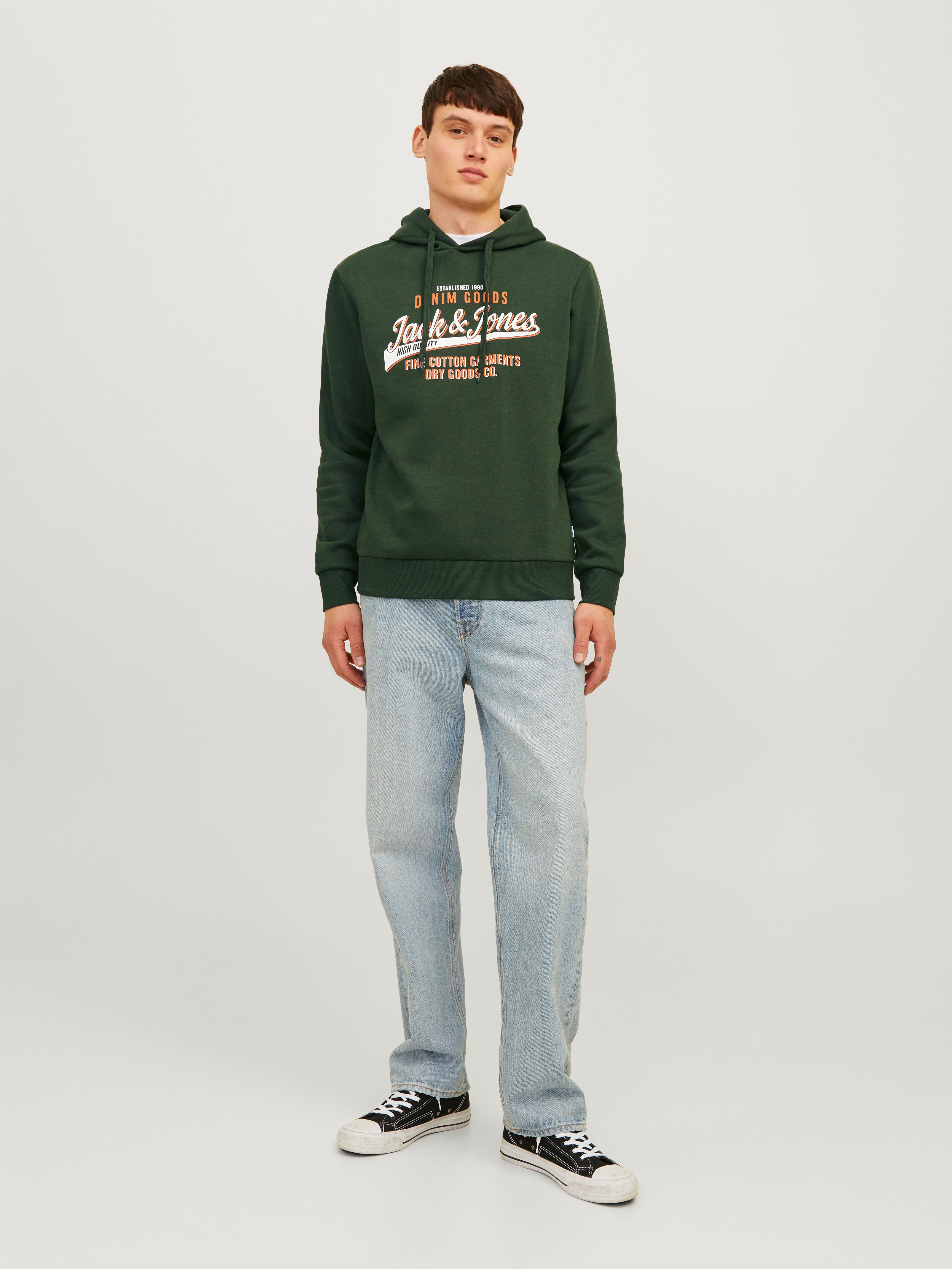 Jack & Jones Hoodie JJELOGO SWEAT HOOD 2 COL 24 25 NOOS