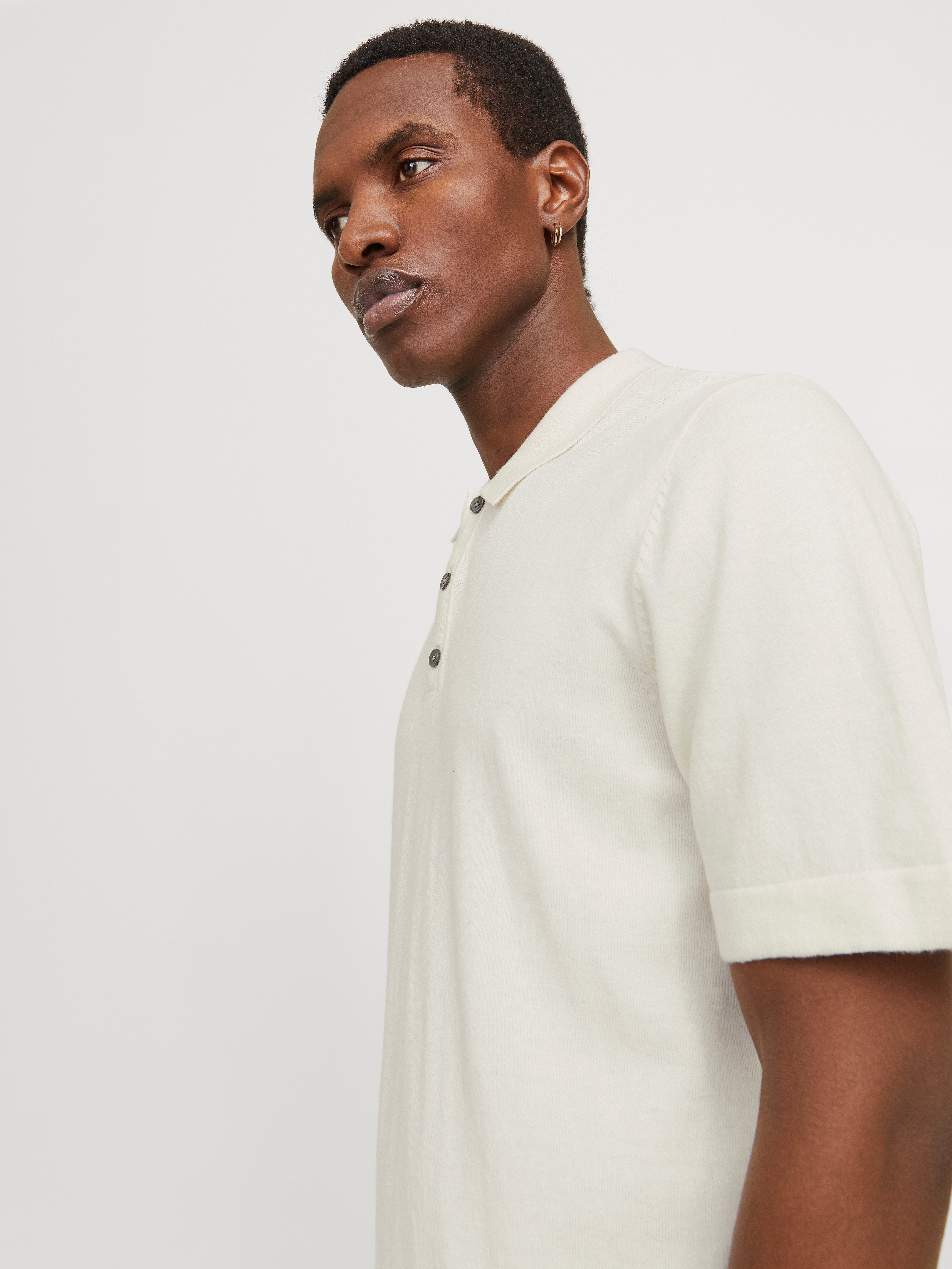 Jack & Jones Trui met korte mouwen JJEEMIL KNIT RELAXED POLO SS SN