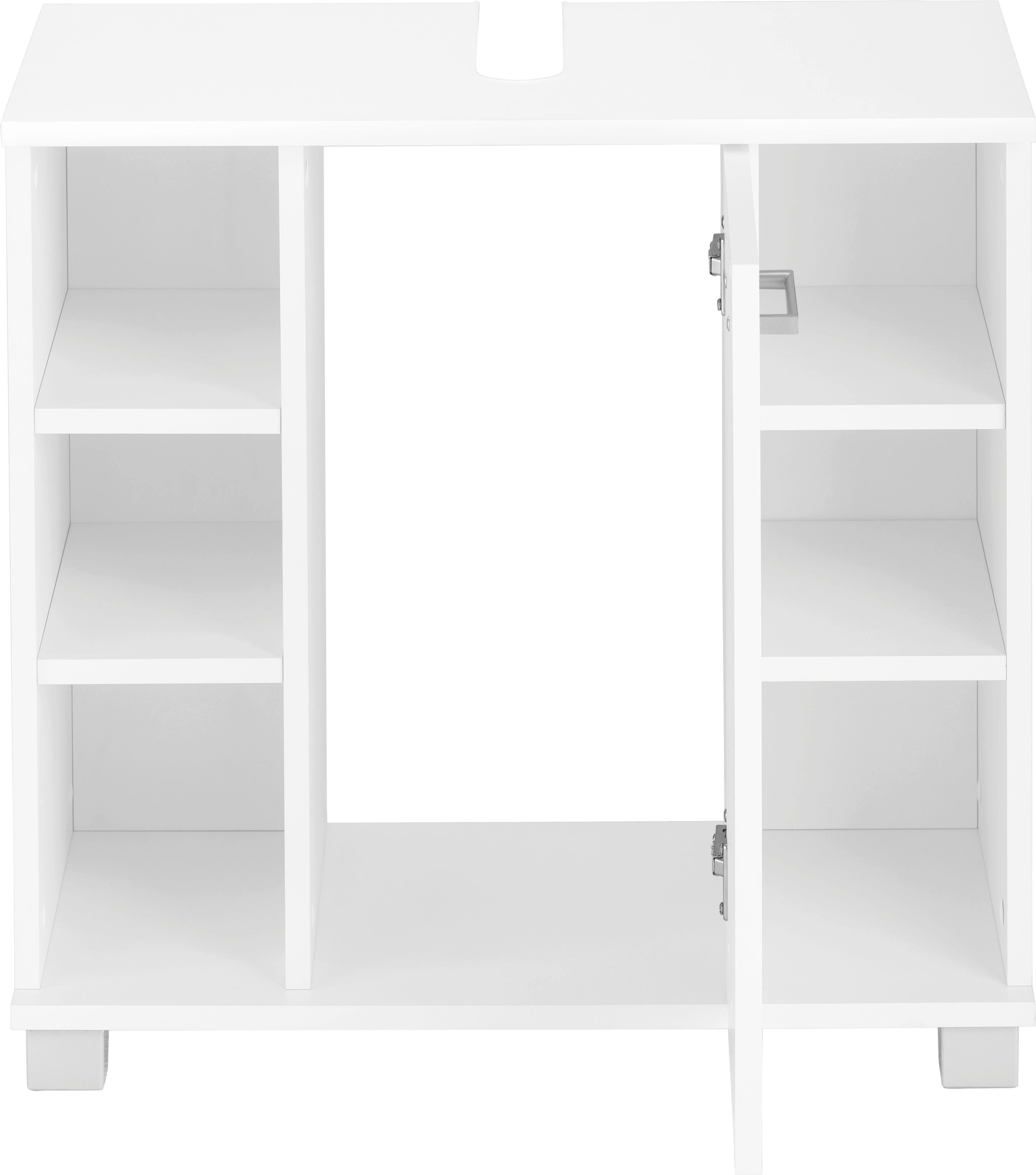 Schildmeyer Wastafelonderkast Mobes, Made in Germany Breedte x hoogte: 65,1x62,4 cm, badkamerkast met deur en schappen