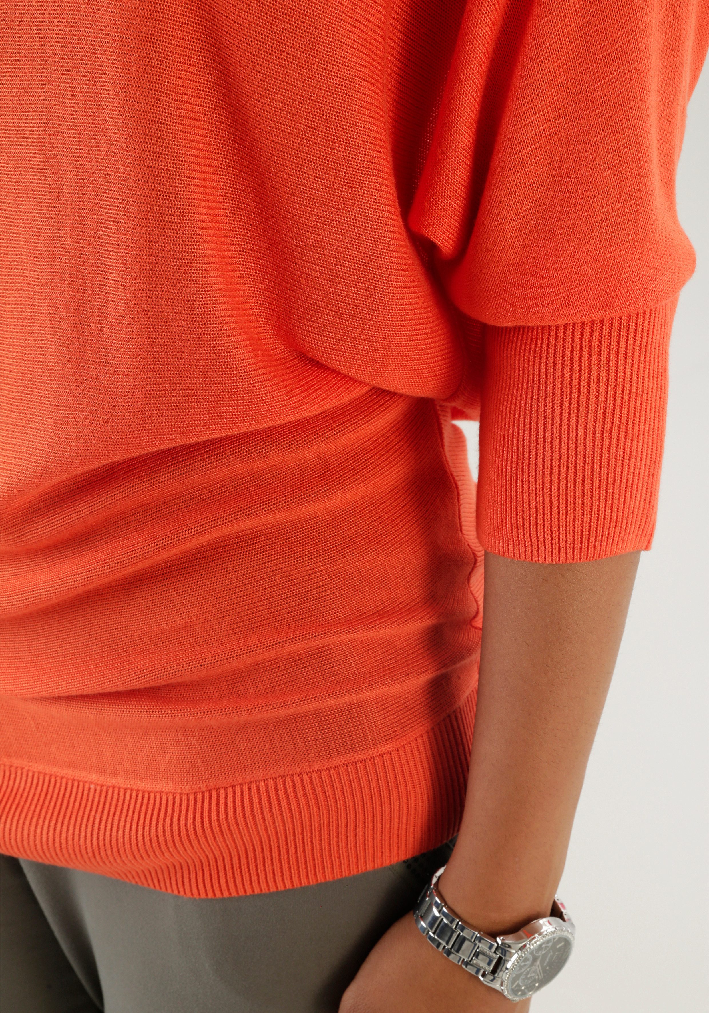 Aniston SELECTED Gebreide trui met boothals - nieuwe collectie