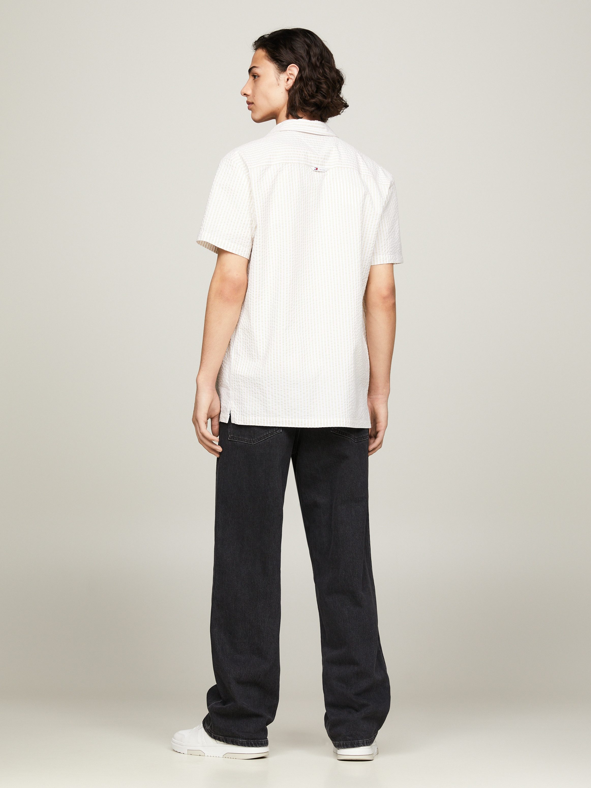 TOMMY JEANS Overhemd met korte mouwen TJM REG STRIPE SEERSUCKER SHIRT