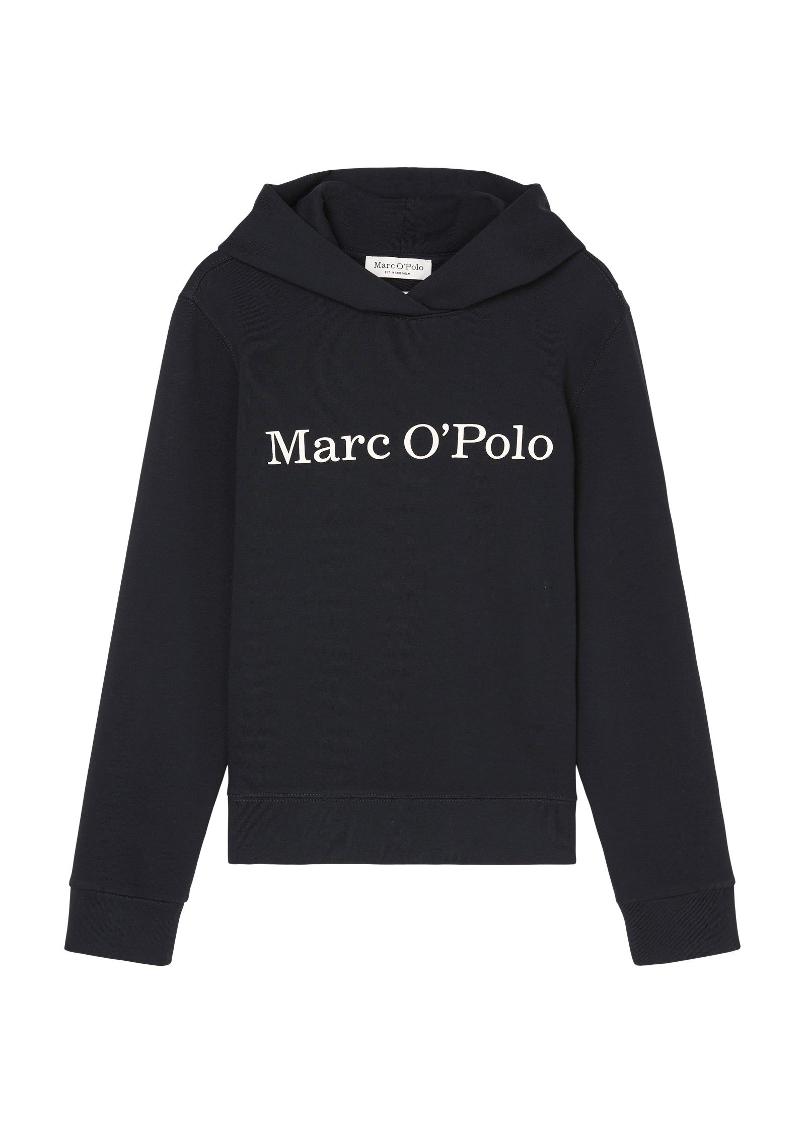 Marc O'Polo Hoodie op de borst is een kleurgecoördineerde logo-borduring