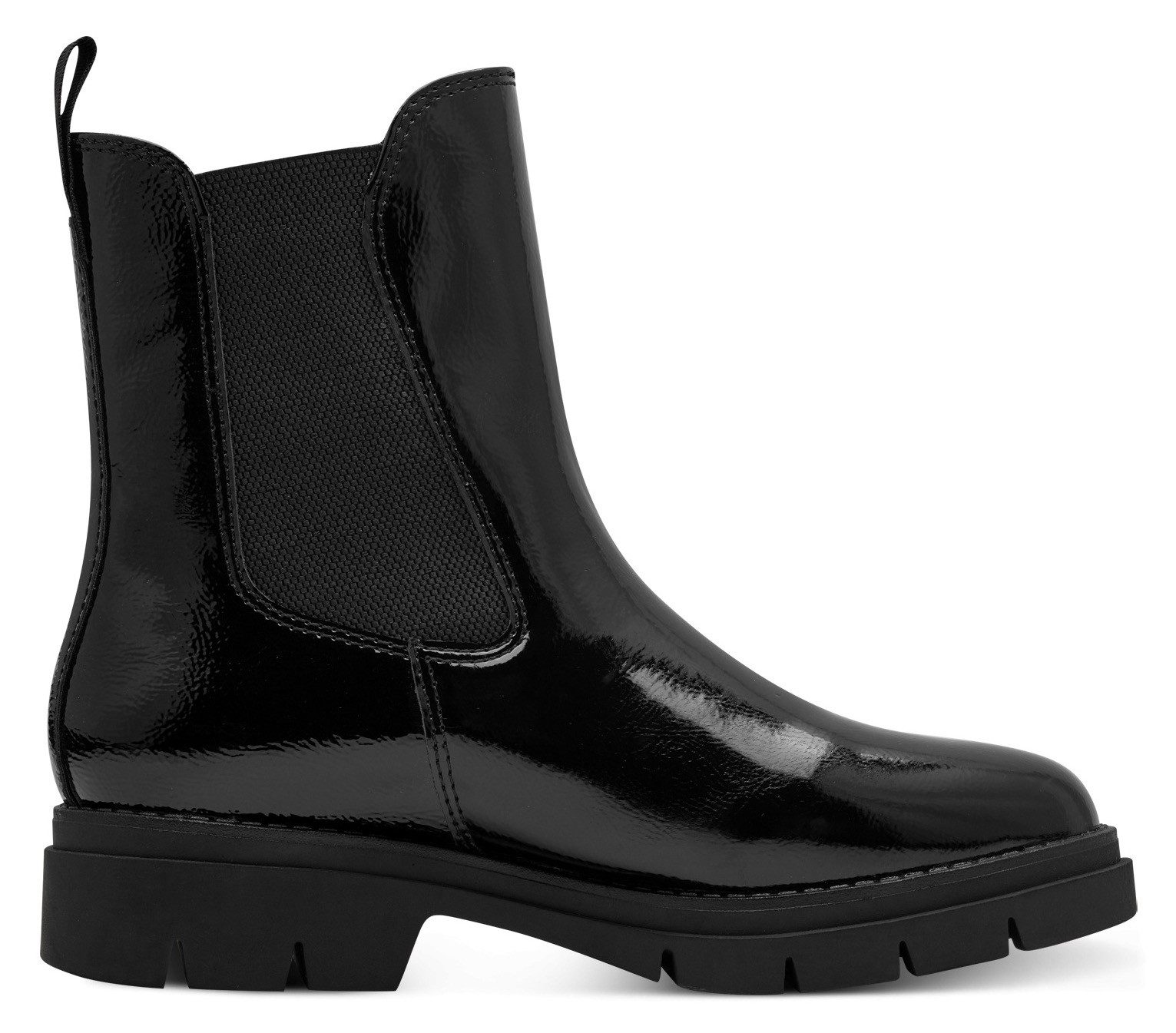 Tamaris Chelsea-boots hakken, enkellaars, zakelijke schoen, instaplaarzen, t-logo-decoratie