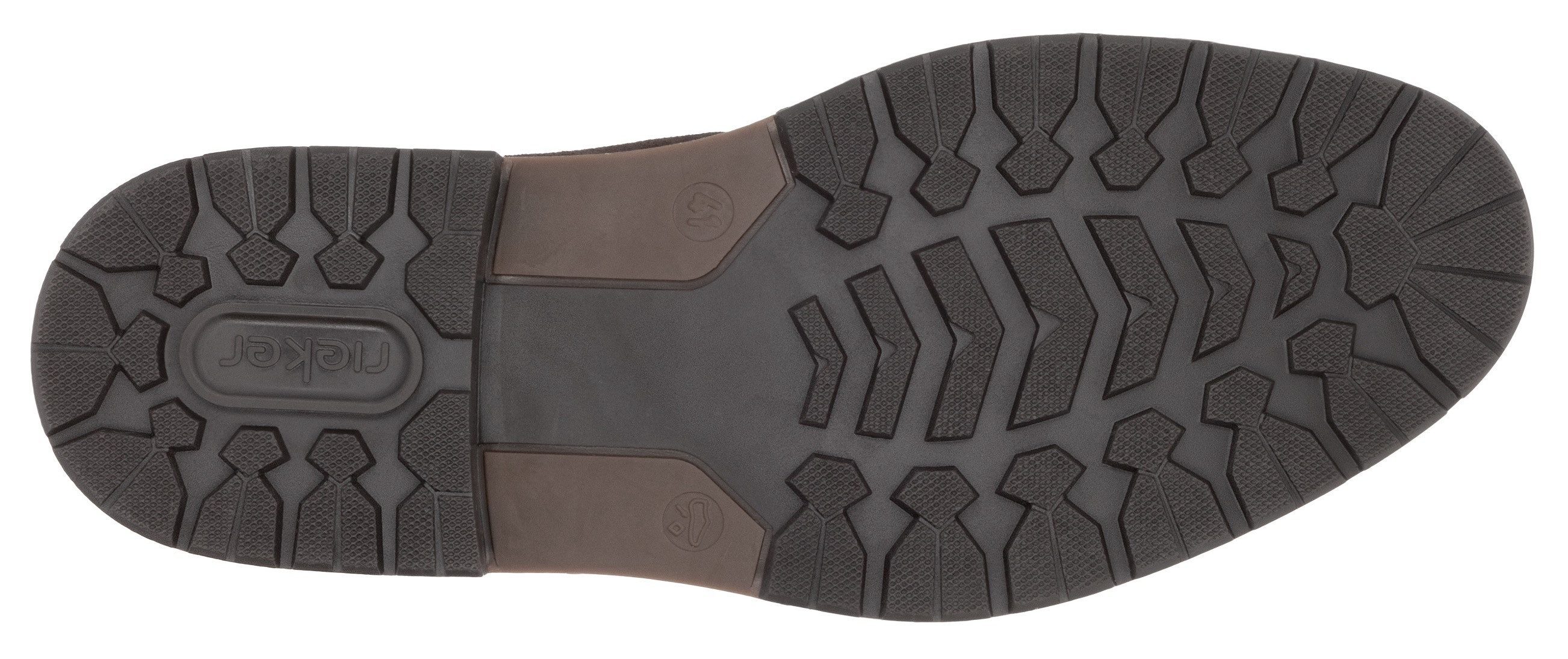 Rieker Veterlaarsjes veterschoenen, enkelhoge business-enkellaars met profielzool
