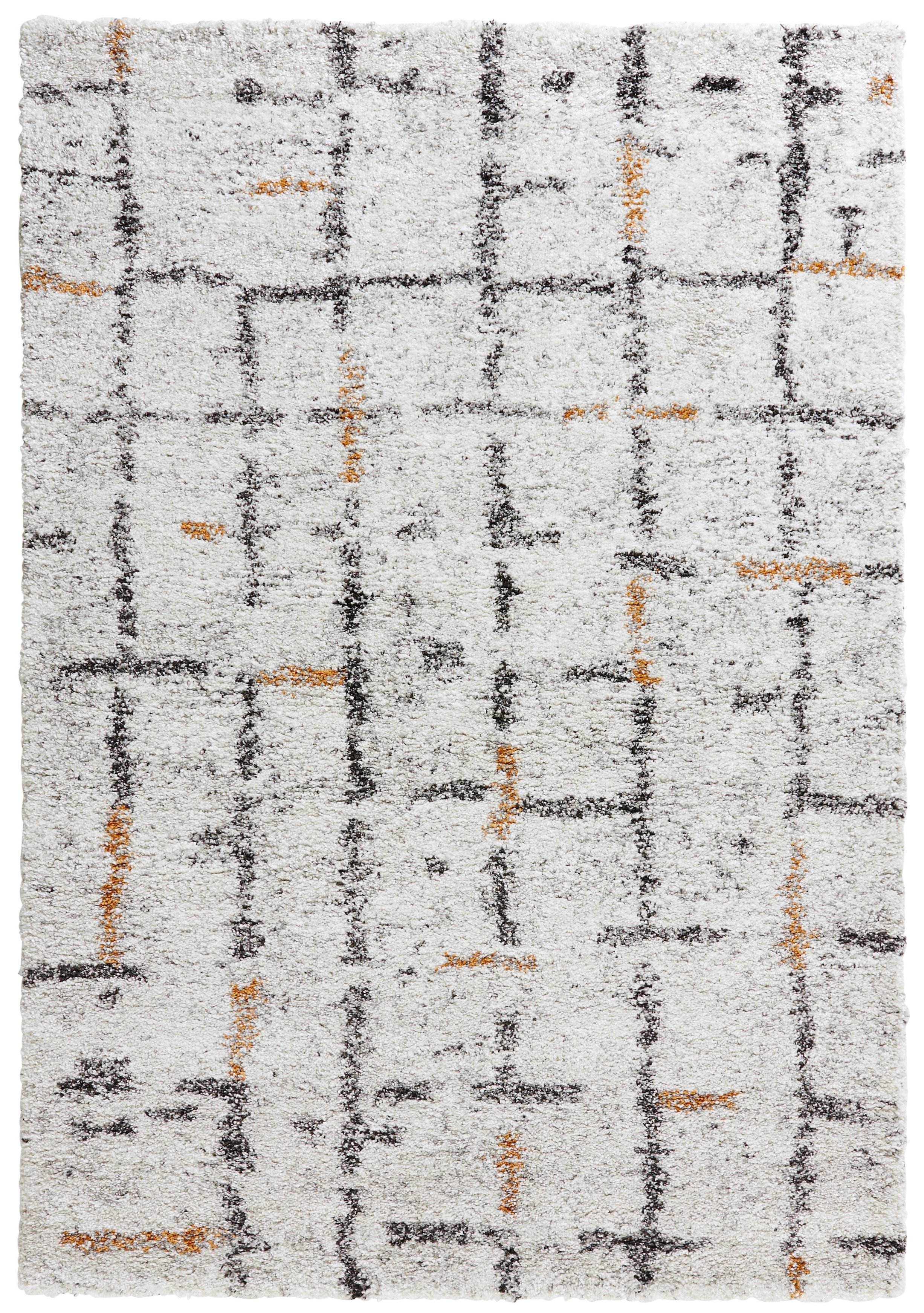 HANSE Home Hoogpolig vloerkleed Grid Shaggy, boho, flokati, zacht, modern, woonkamer, slaapkamer, hal