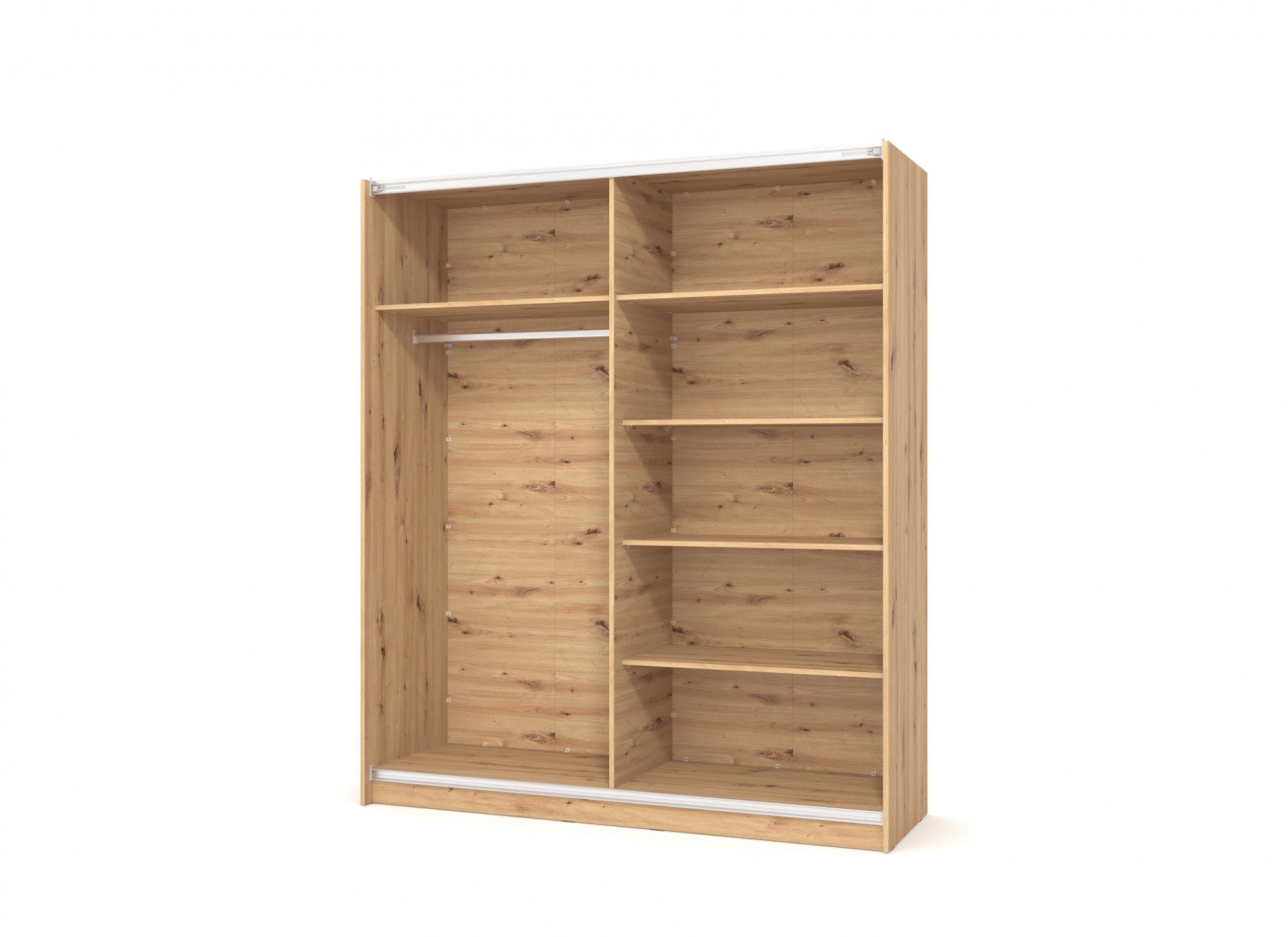 INOSIGN Zweefdeurkast Sierra klassieke kledingkast linnenkast 179 of 217 cm breed met volledige binnenindeling, fsc®-gecertificeerd houtmateriaal
