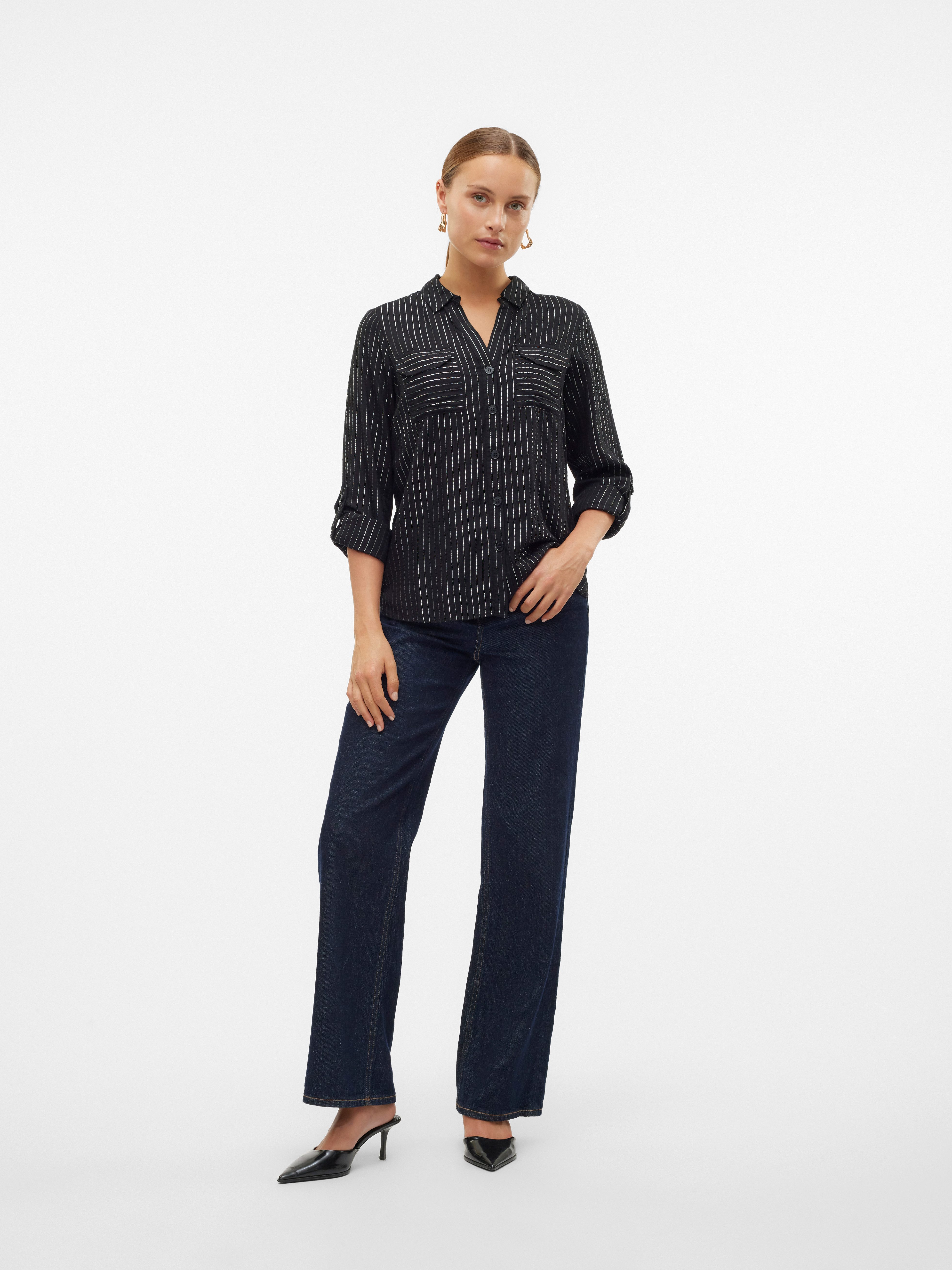 Vero Moda Overhemdblouse VMBUMPY LS GLITTER SHIRT WVN GA NOOS