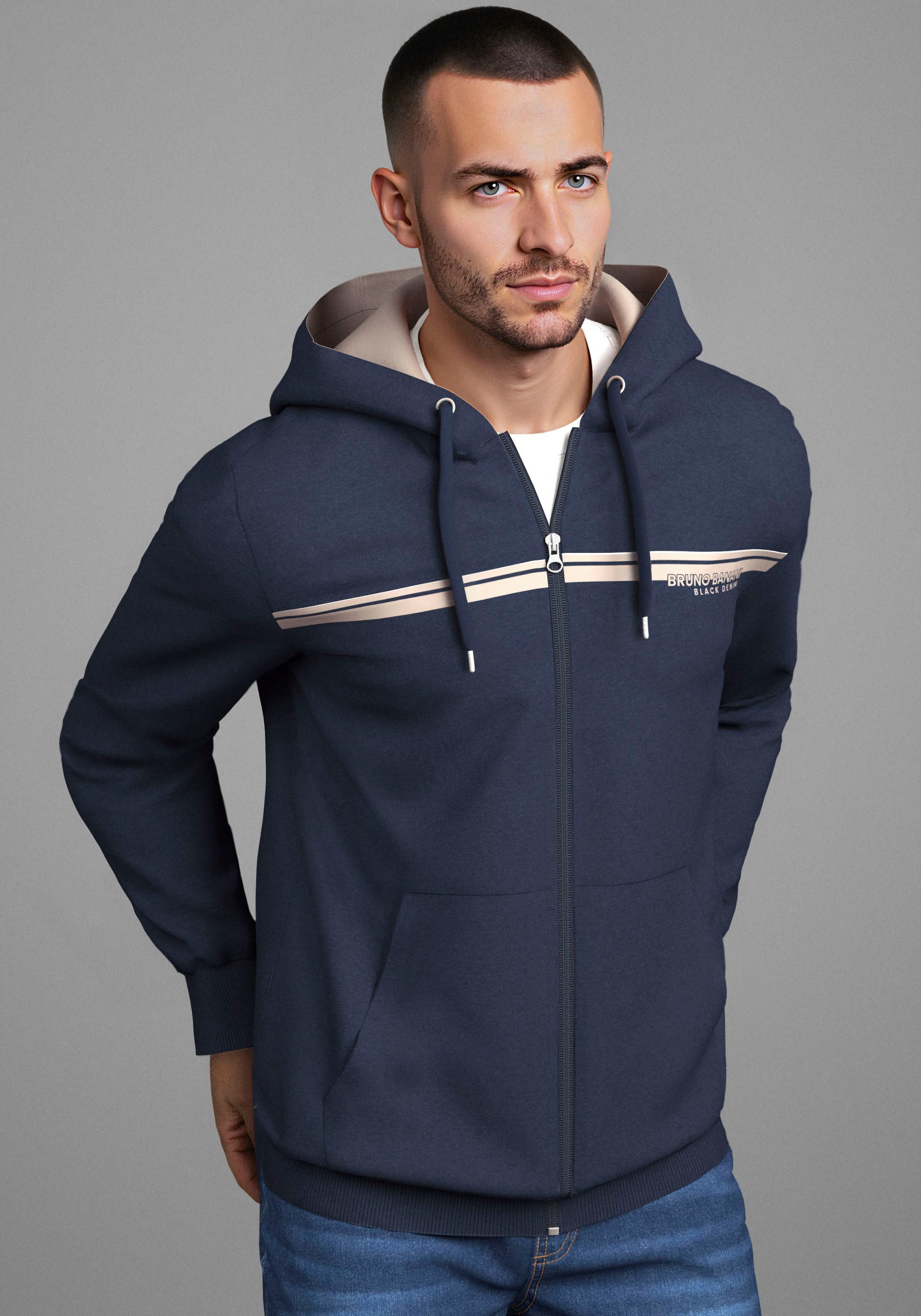 Bruno Banani Sweatvest moderne borstprint