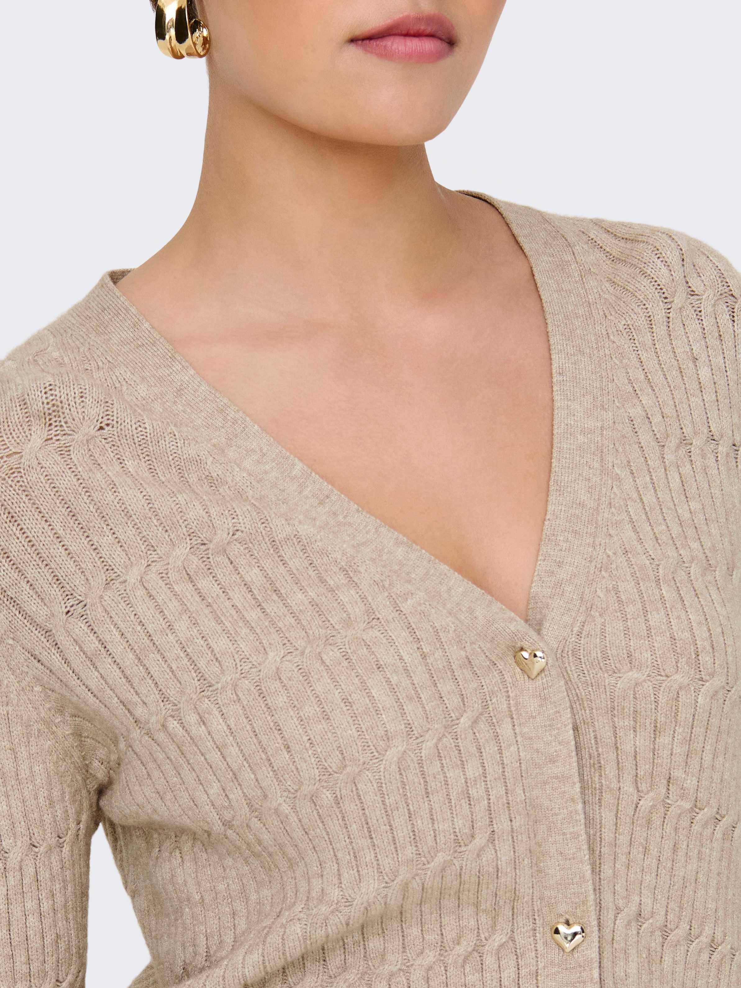 Only Vest ONLKATIA LS CABLE V-NECK CARDIGAN CC KNT