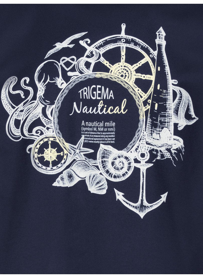 Trigema T-shirt TRIGEMA T-shirt met maritiem printmotief (1-delig)