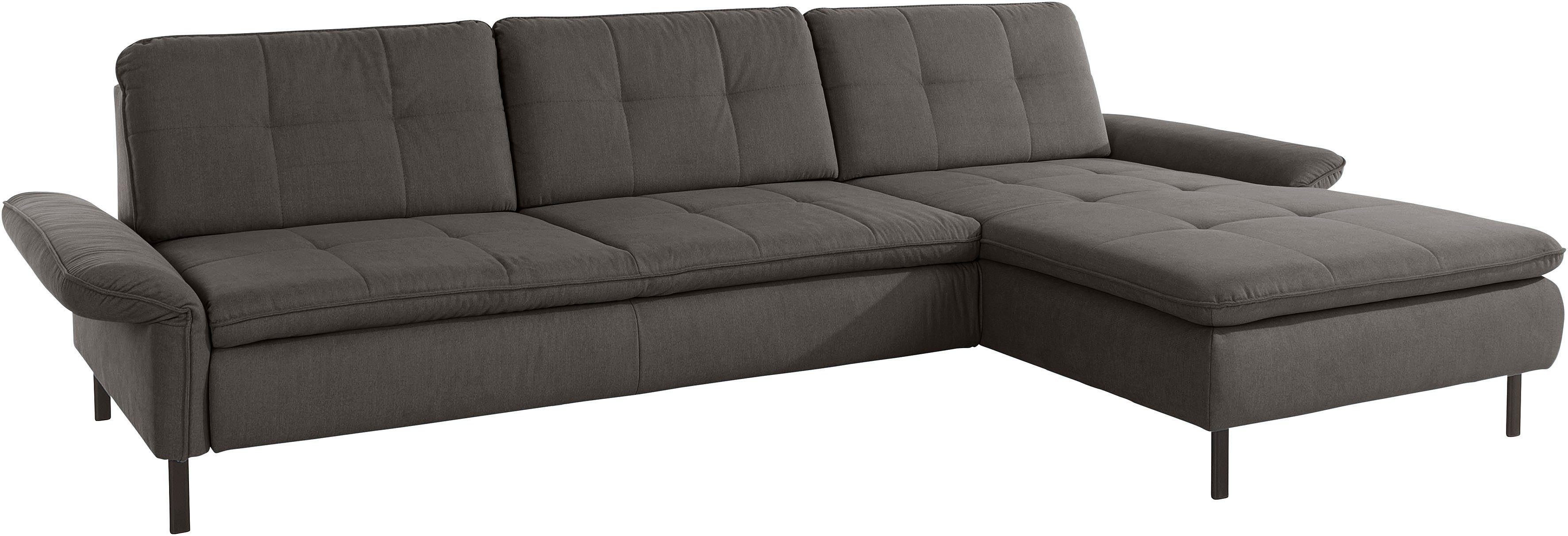 INOSIGN Hoekbank Birkholm L-vorm Verstelbare armleuningen, ook in Easy Clean bekleding - met water te reinigen