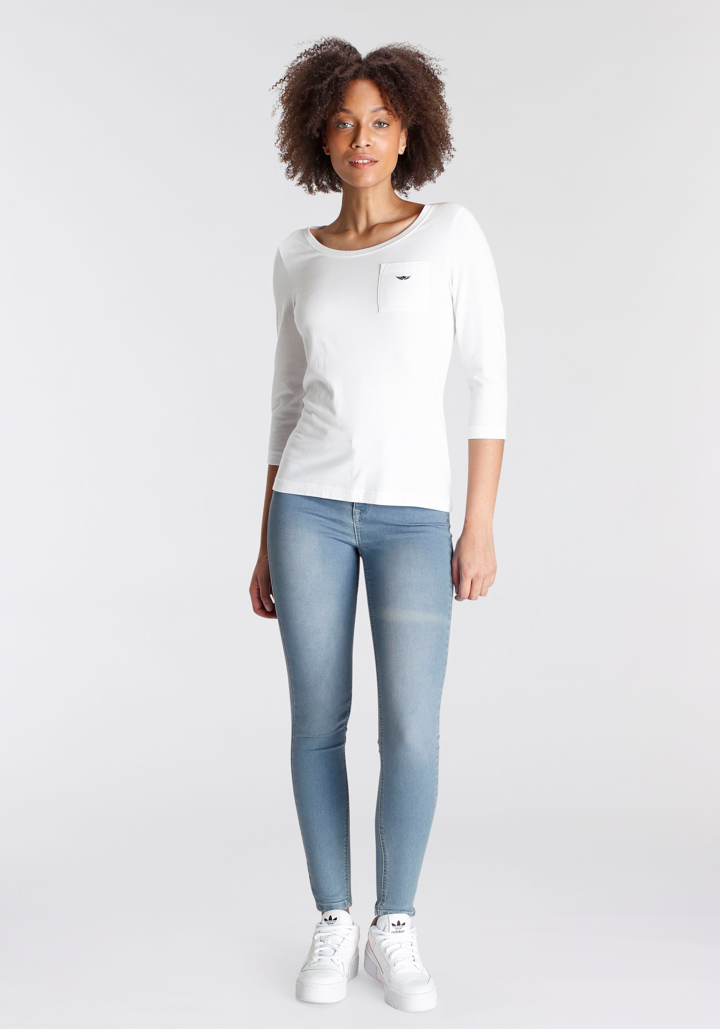 Arizona Skinny fit jeans Ultra Stretch extra-strak gesneden pasvorm, modieuze used-wassing