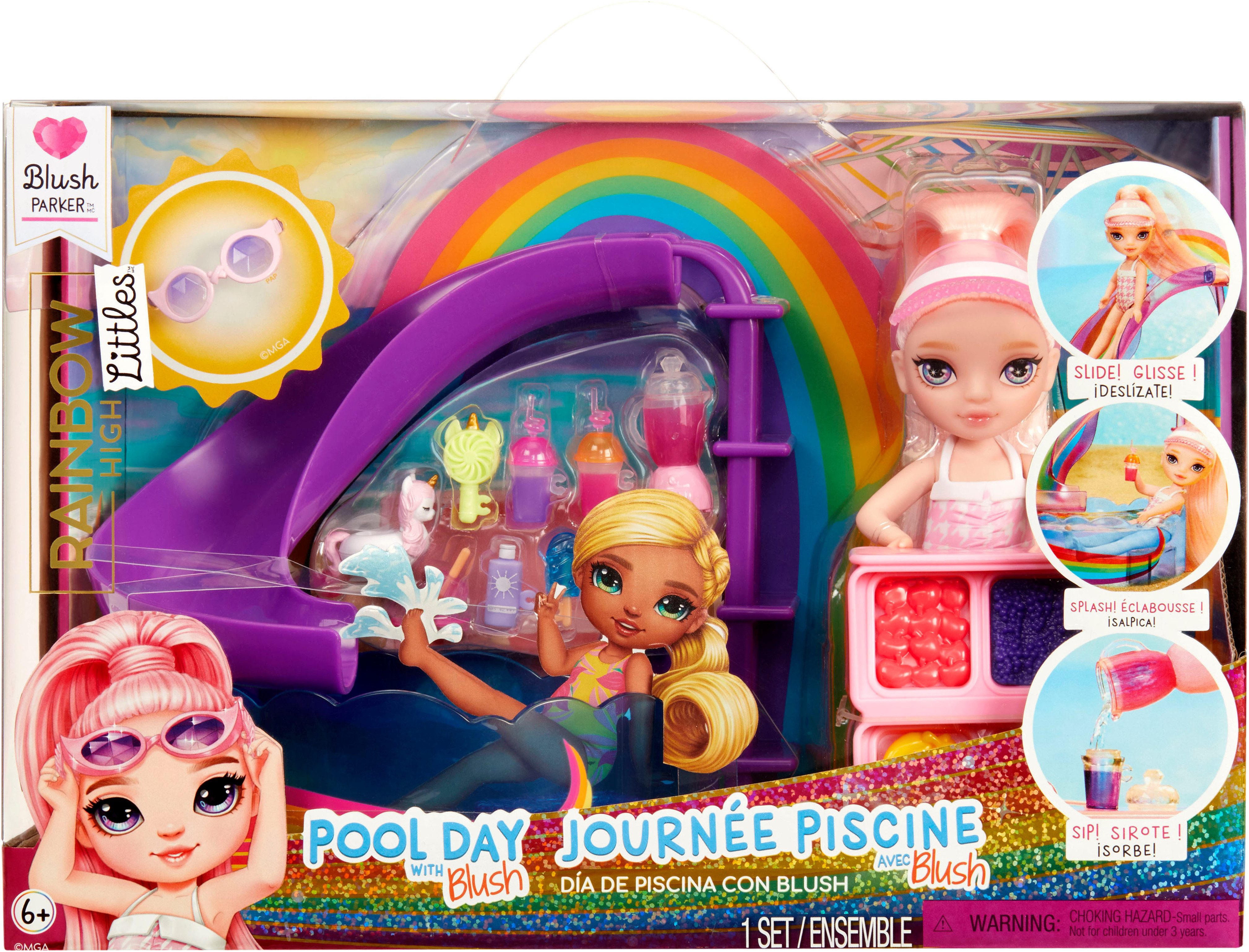 RAINBOW HIGH Mini-pop Rainbow High Little Pool Day with Blush Playset