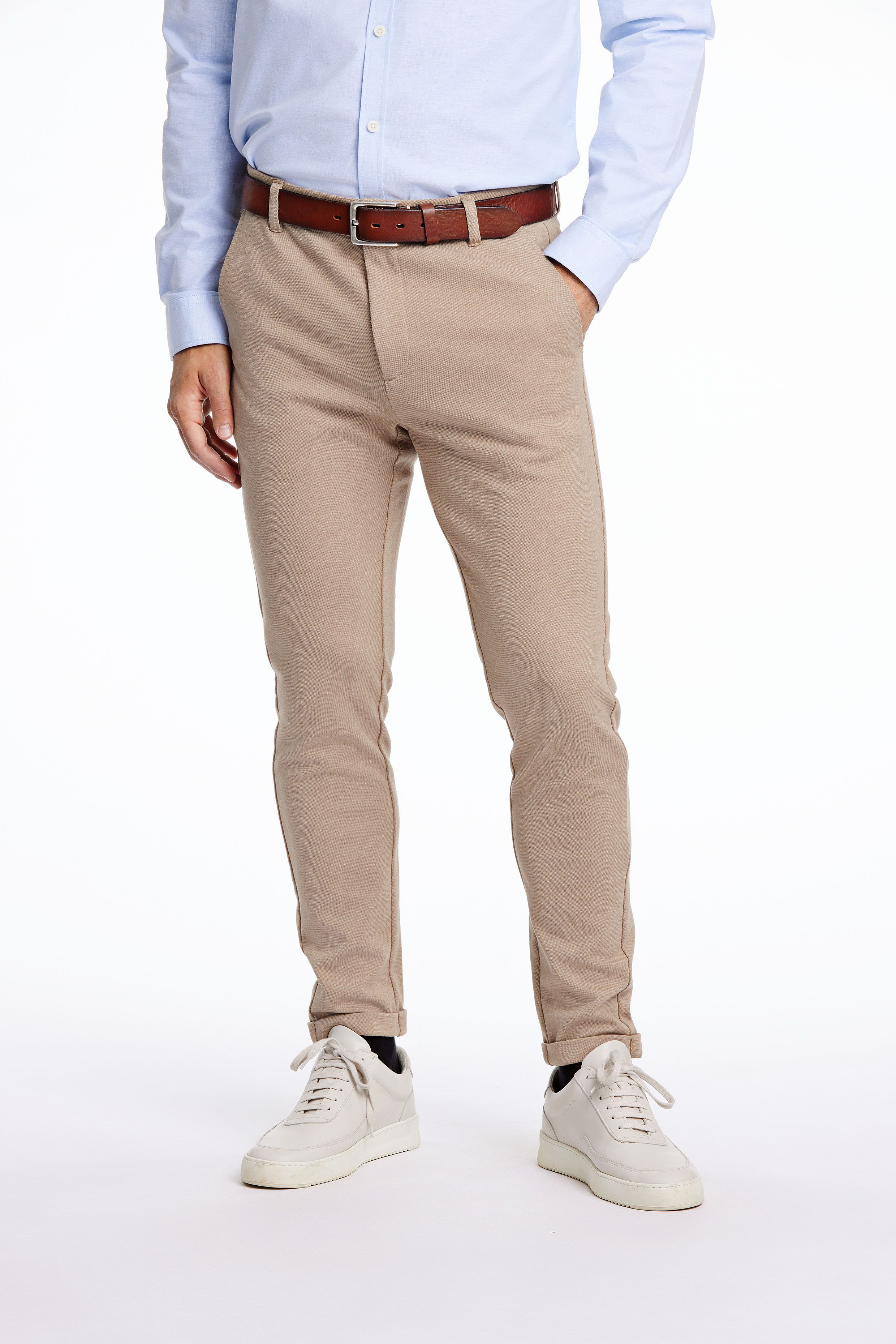 LINDBERGH Stoffen broek met stretch heren broeken maat XXXL bruin
