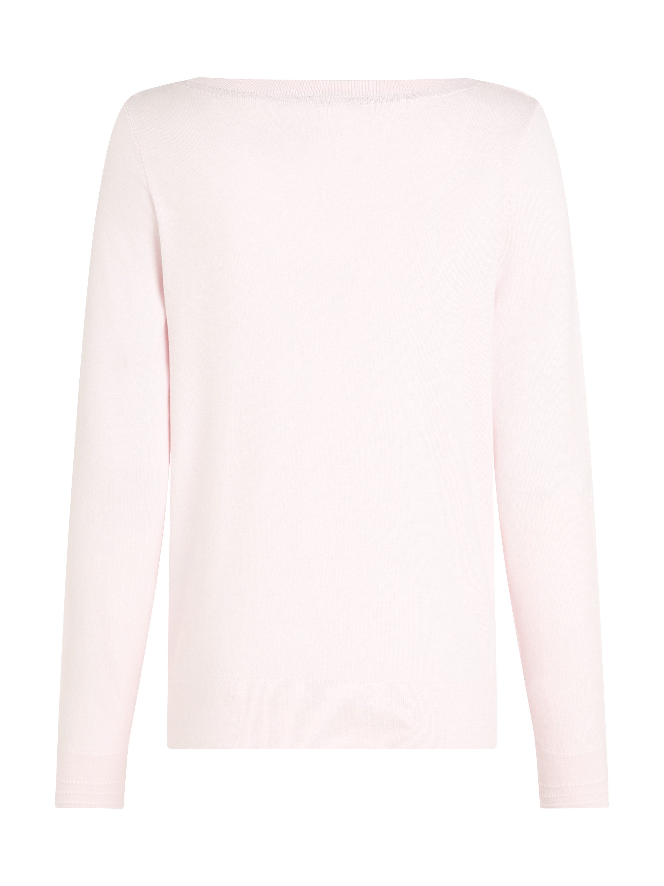 Tommy Hilfiger Gebreide trui CO JERSEY STITCH BOAT-NK SWEATER met tommy hilfiger-merklabel op de mouw