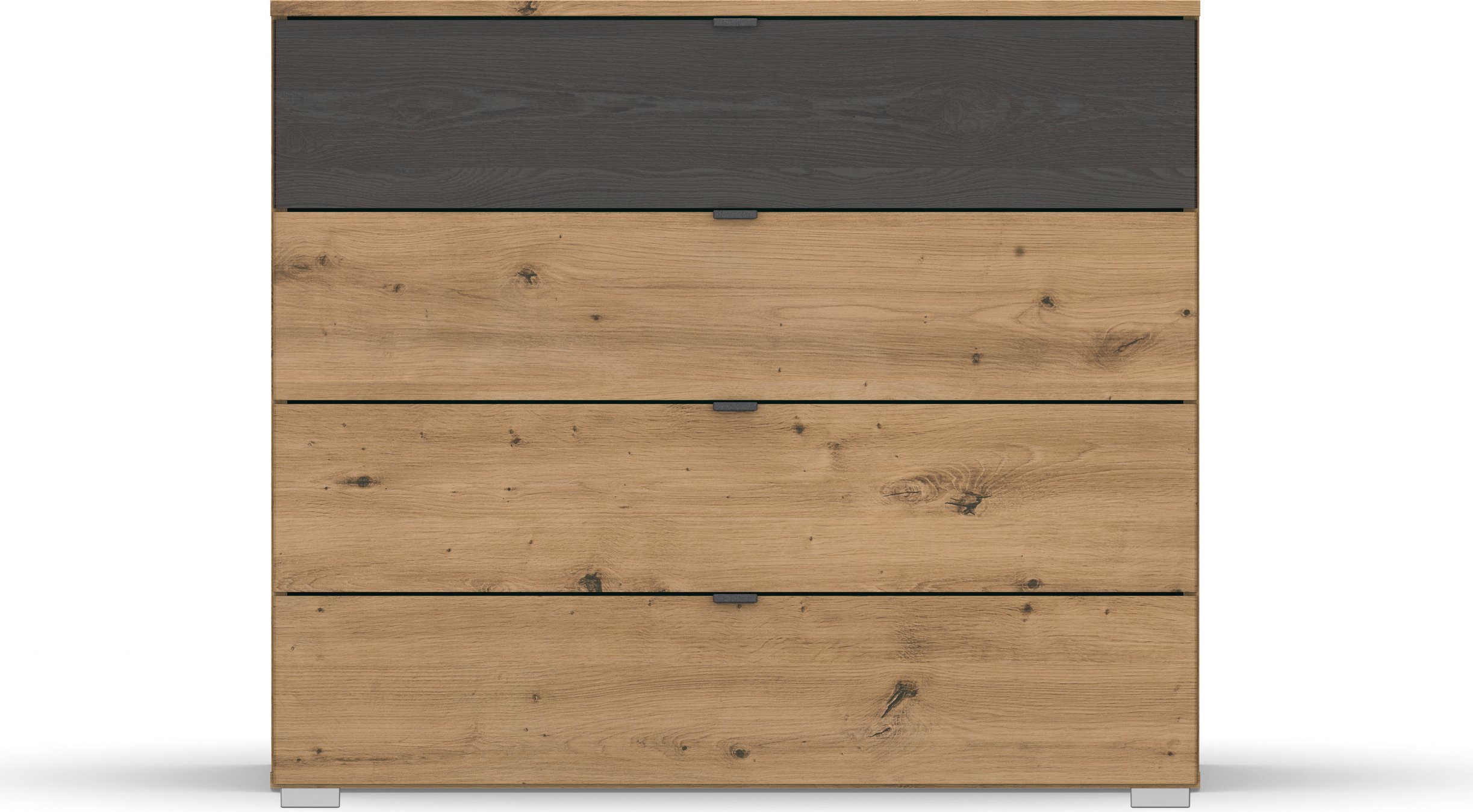 rauch Ladekast Commode Sideboard Ladecommode APOLLON met 4 lades, 1 lade in afwerking black oak made in germany commodes & ladekasten bruin