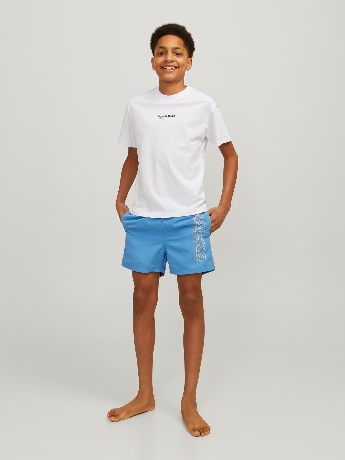 Jack & Jones Junior Zwemshort JPSTFIJI JJSWIM DOUBLE LOGO LY SN JNR