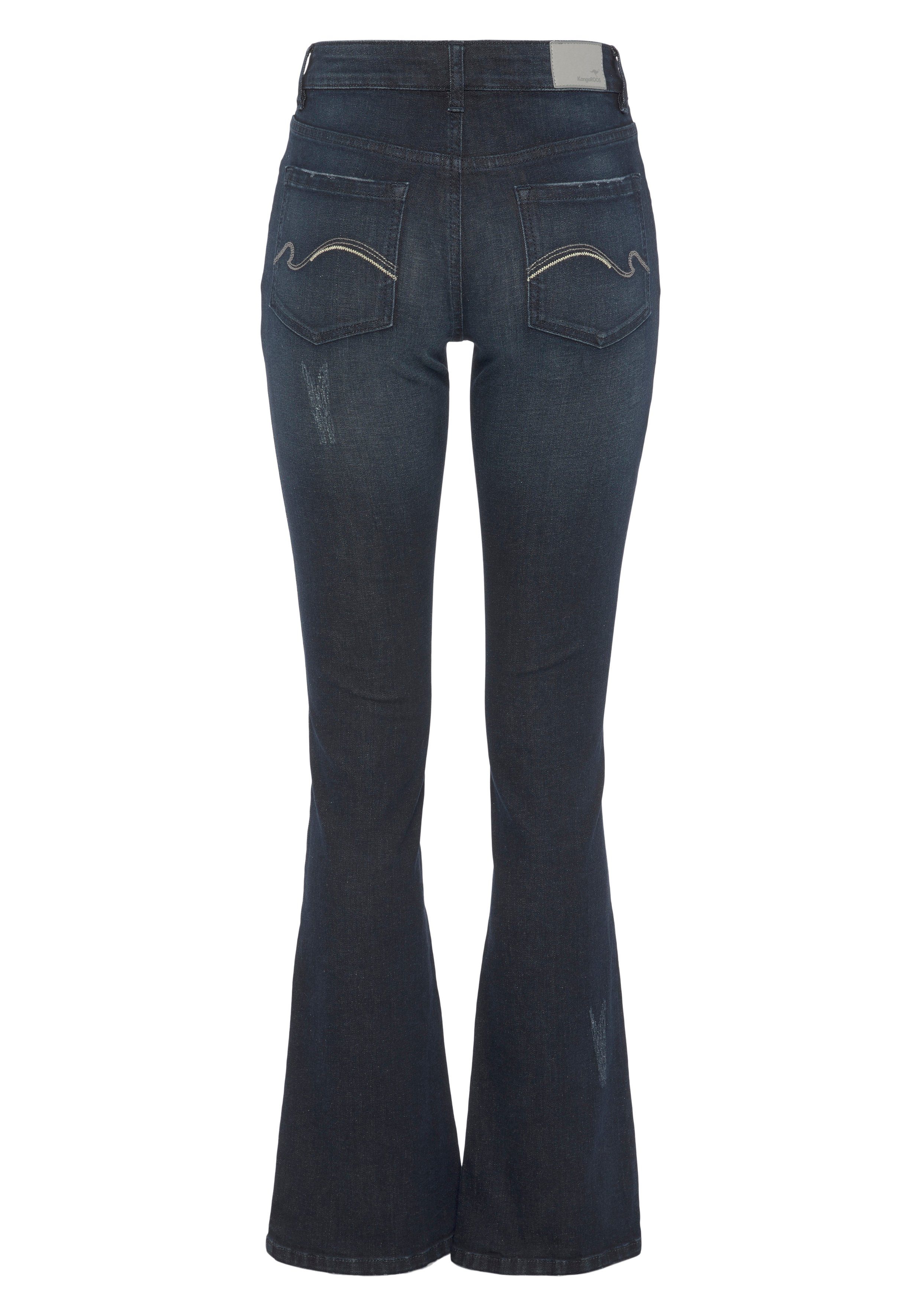 KangaROOS 5-pocket jeans uitlopende pijp, used-wassing, normale taillehoogte
