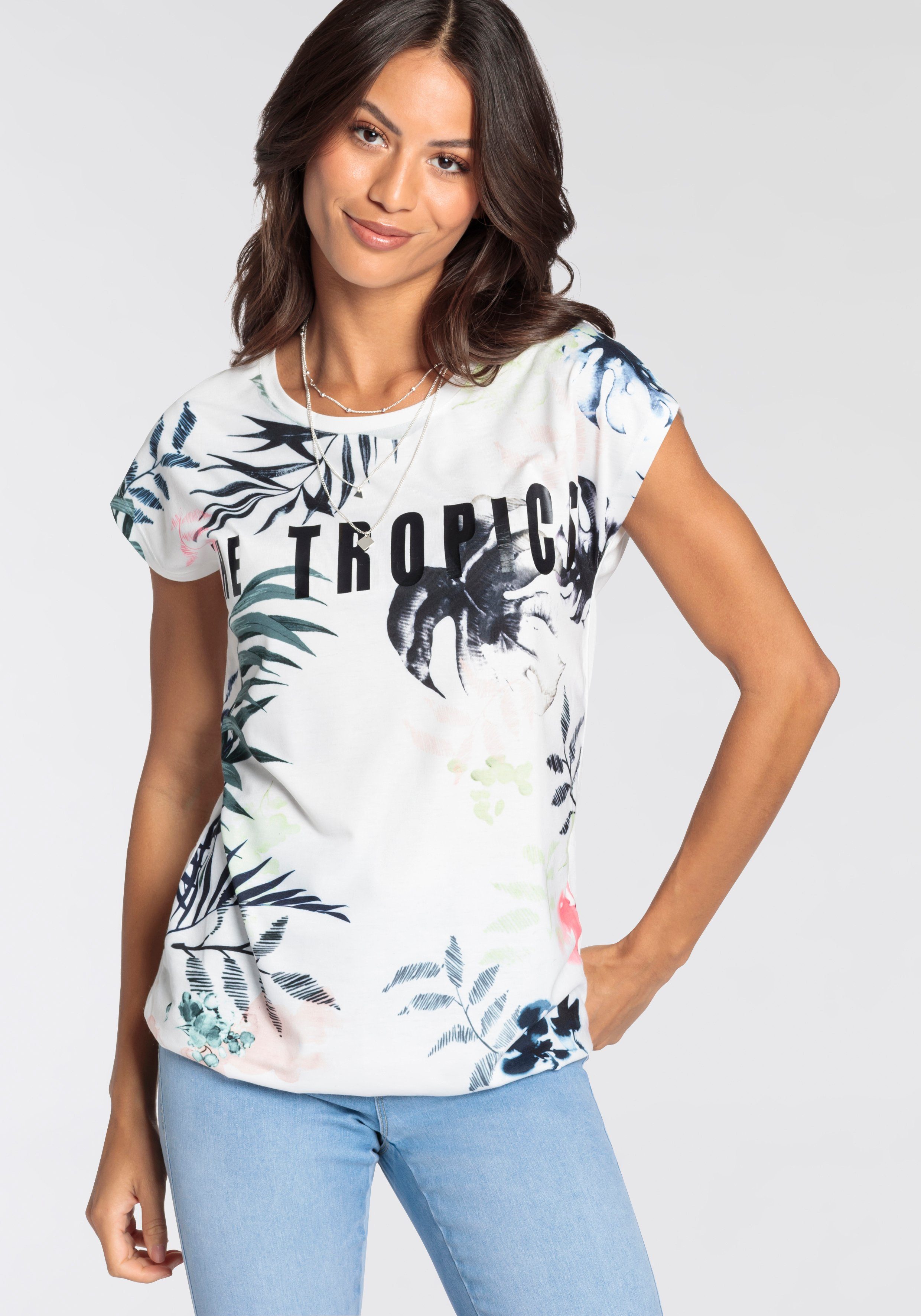Laura Scott T-shirt met modieuze print nieuwe collectie