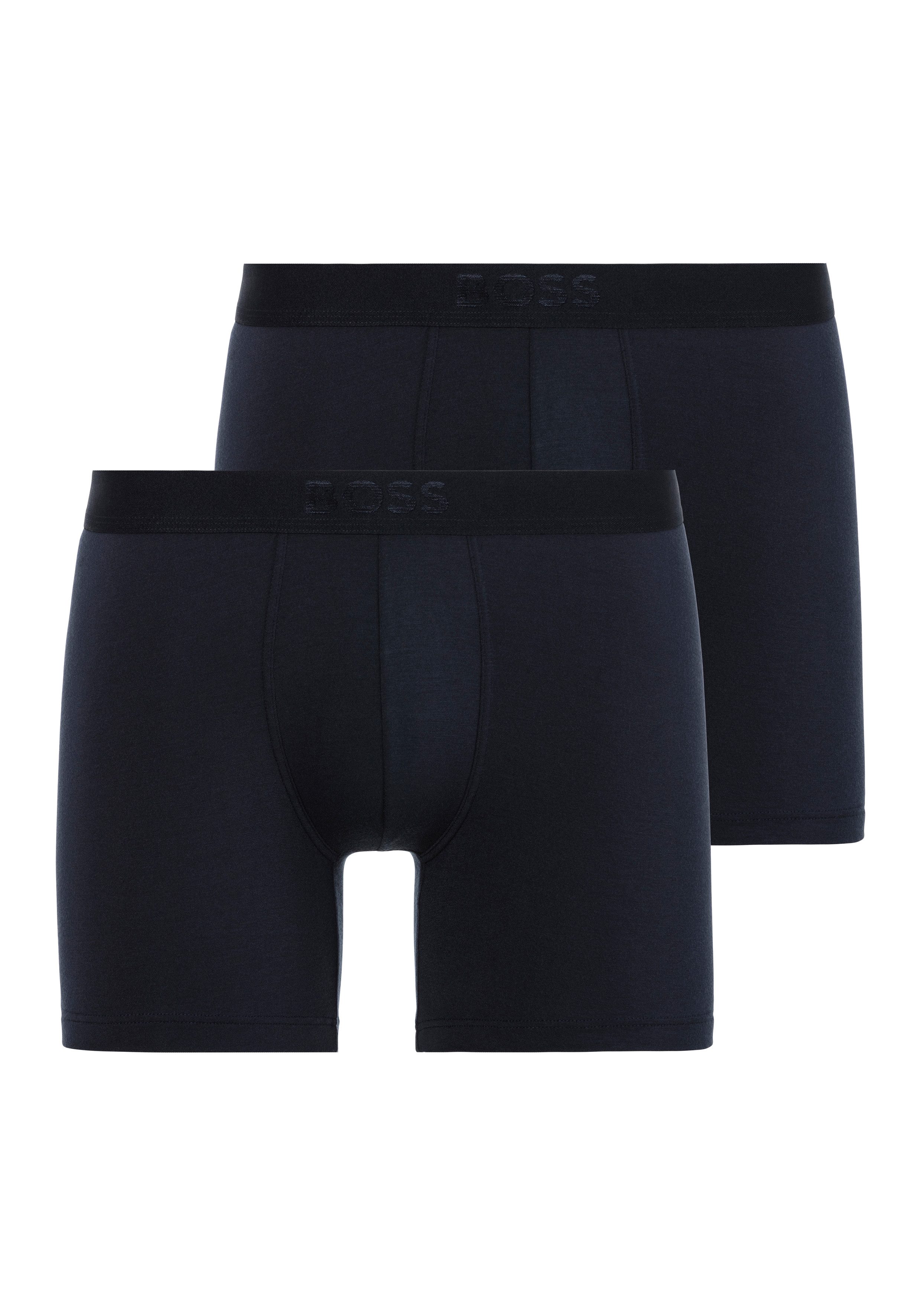 BOSS Boxershort BoxerBr 2P UltraSoft met tonale  logo-elastisch tailleband (2 stuks, Set van 2)